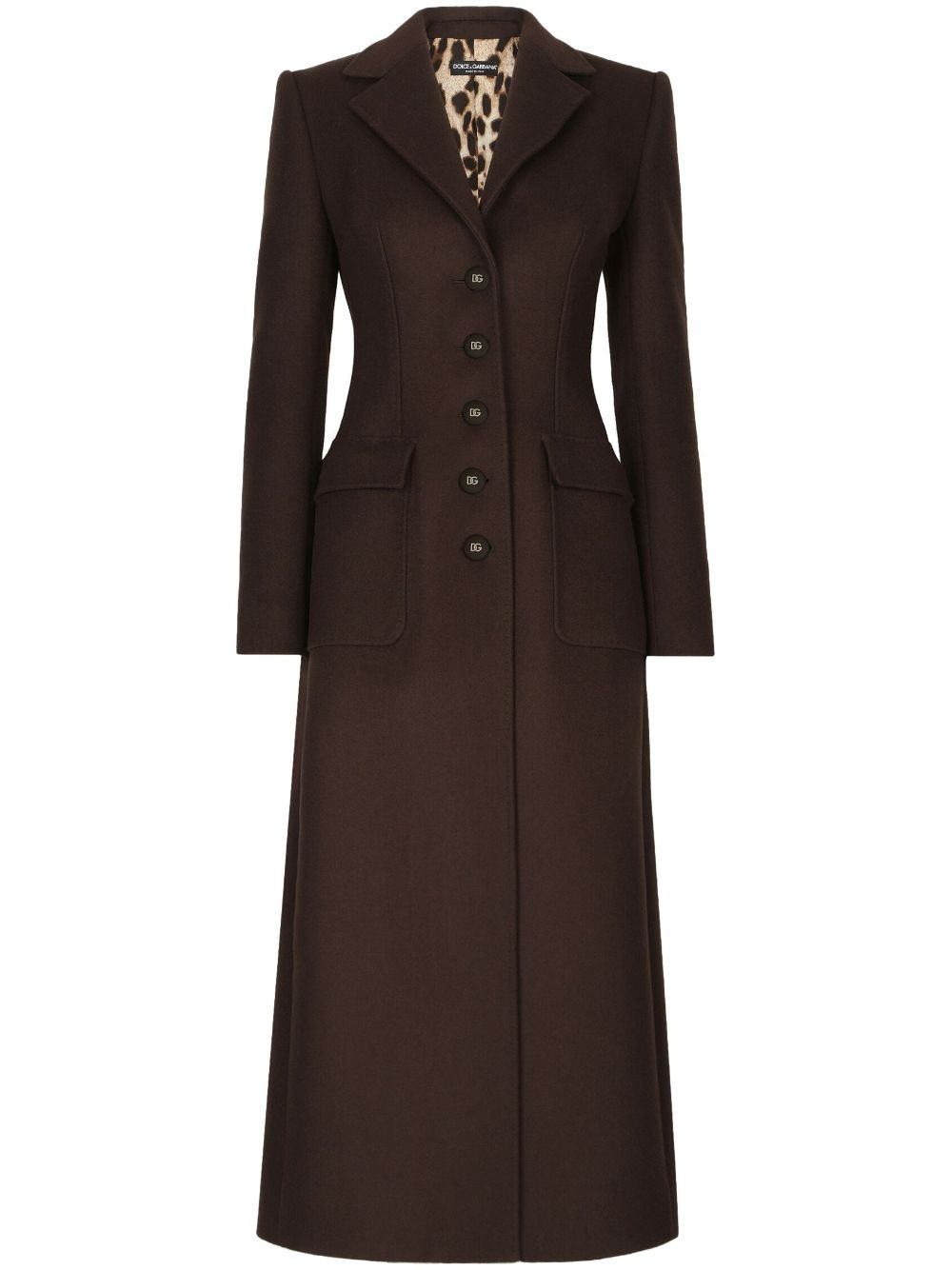 single-breasted long coat - 1