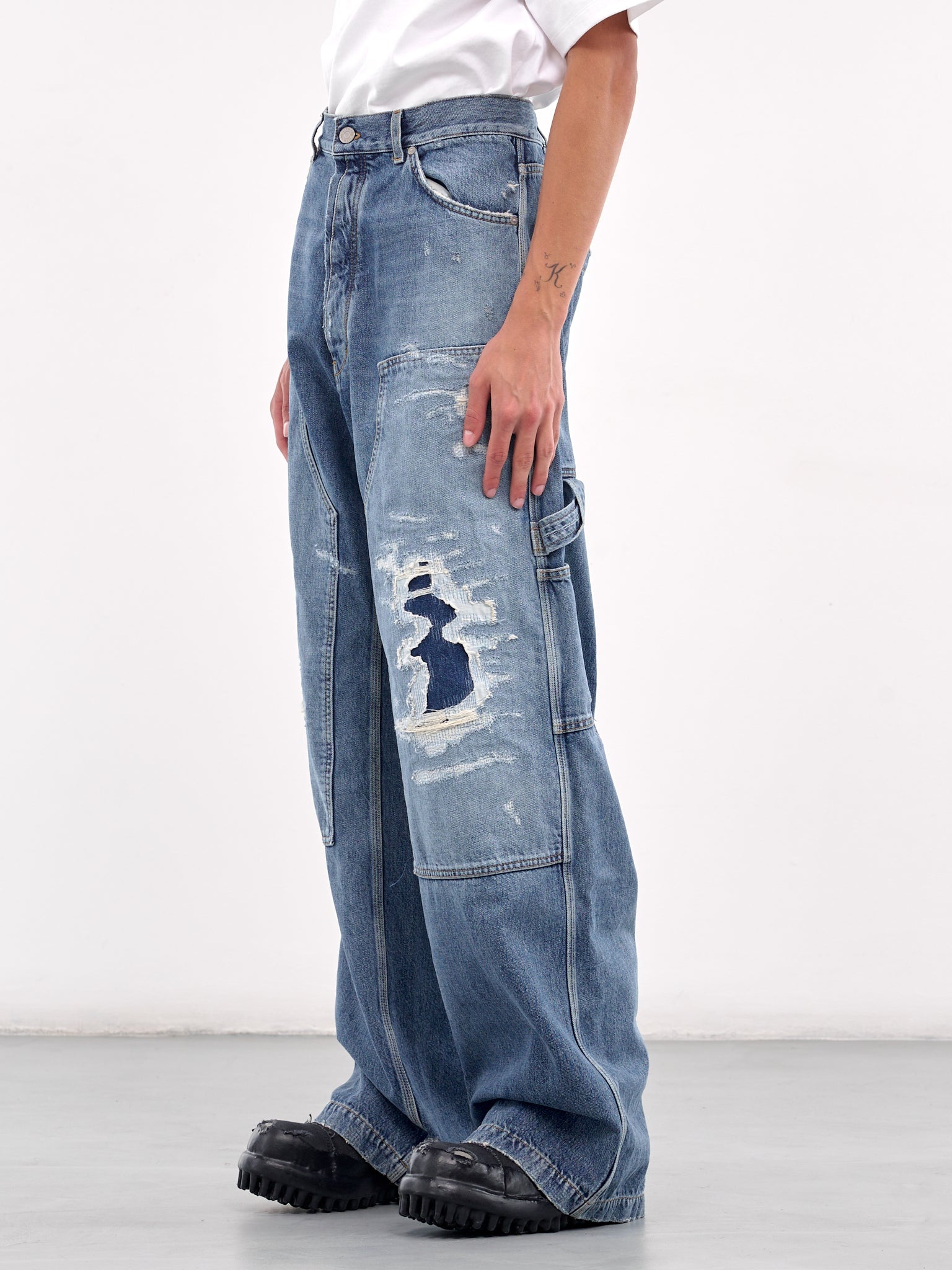 Wide Leg Carpenter's Jeans - 2