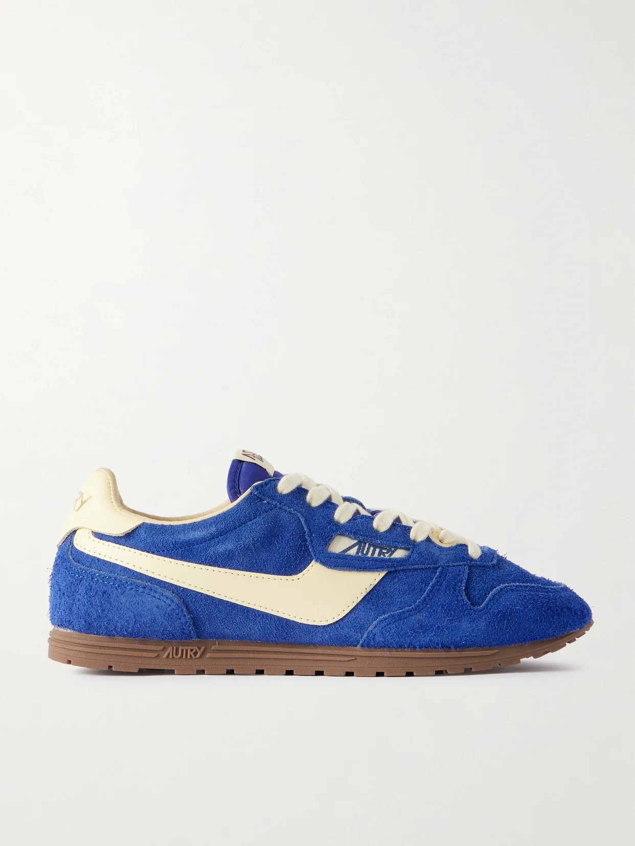 Windspin Leather-trimmed Brushed Suede Sneakers - 1