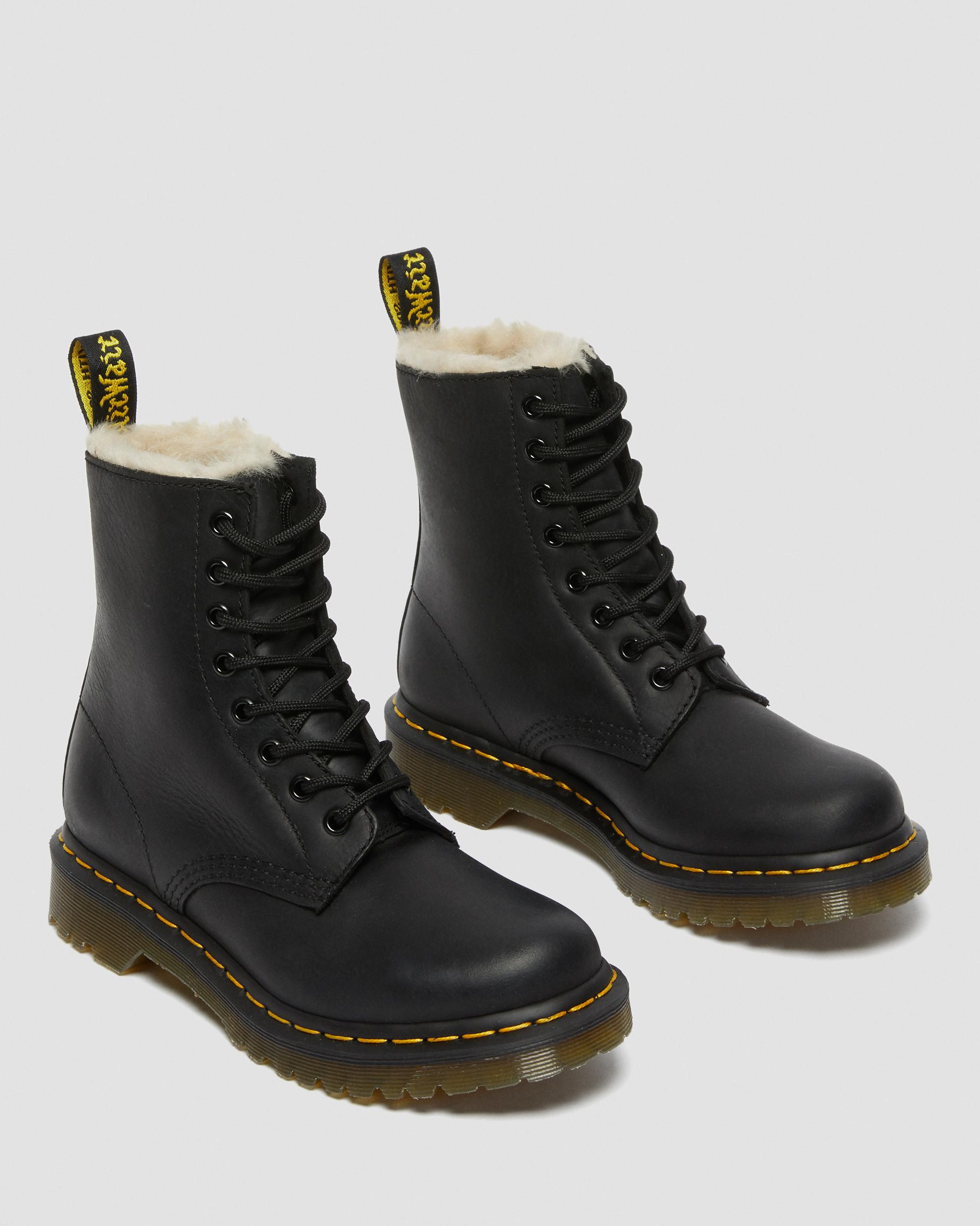 1460 Women's Faux Fur Lined Lace Up Boots - 5