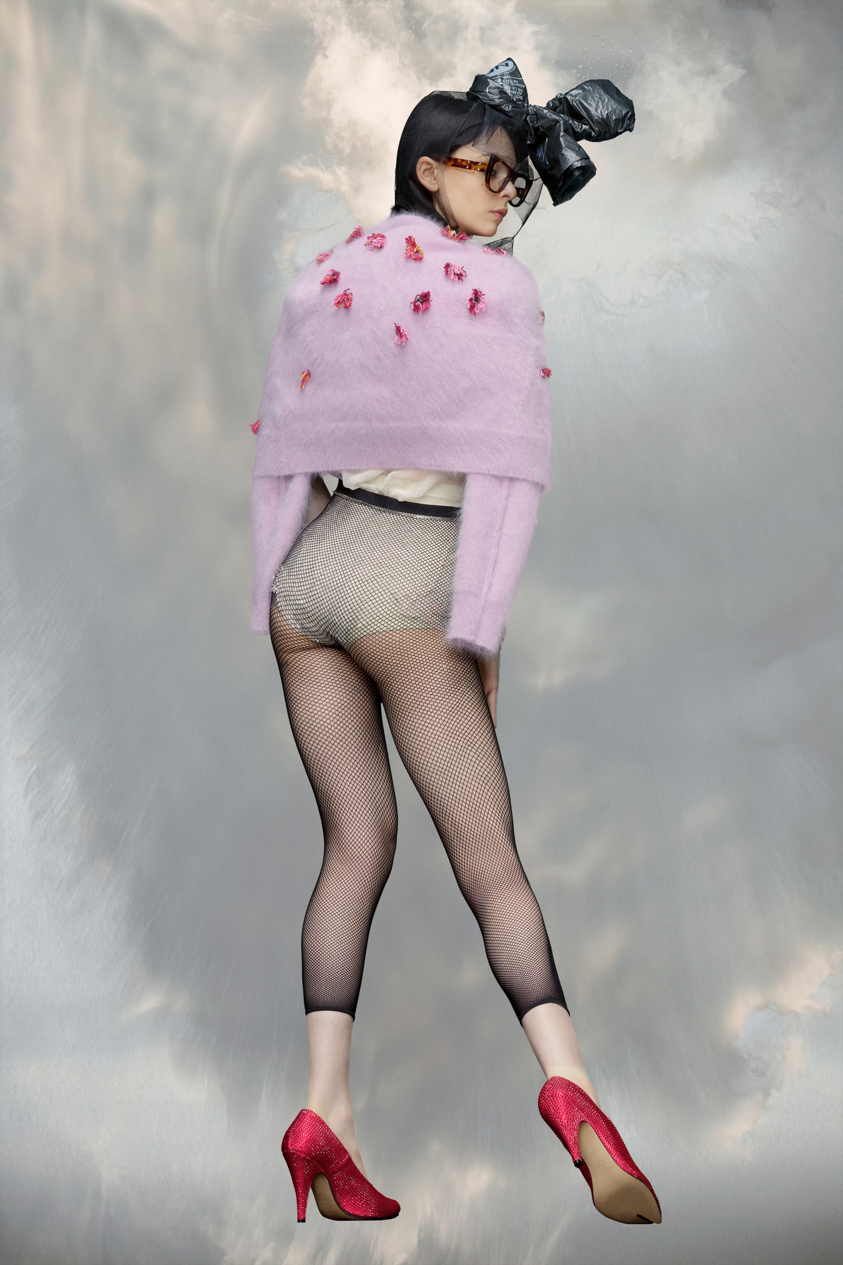 Flower knit cardigan - 5