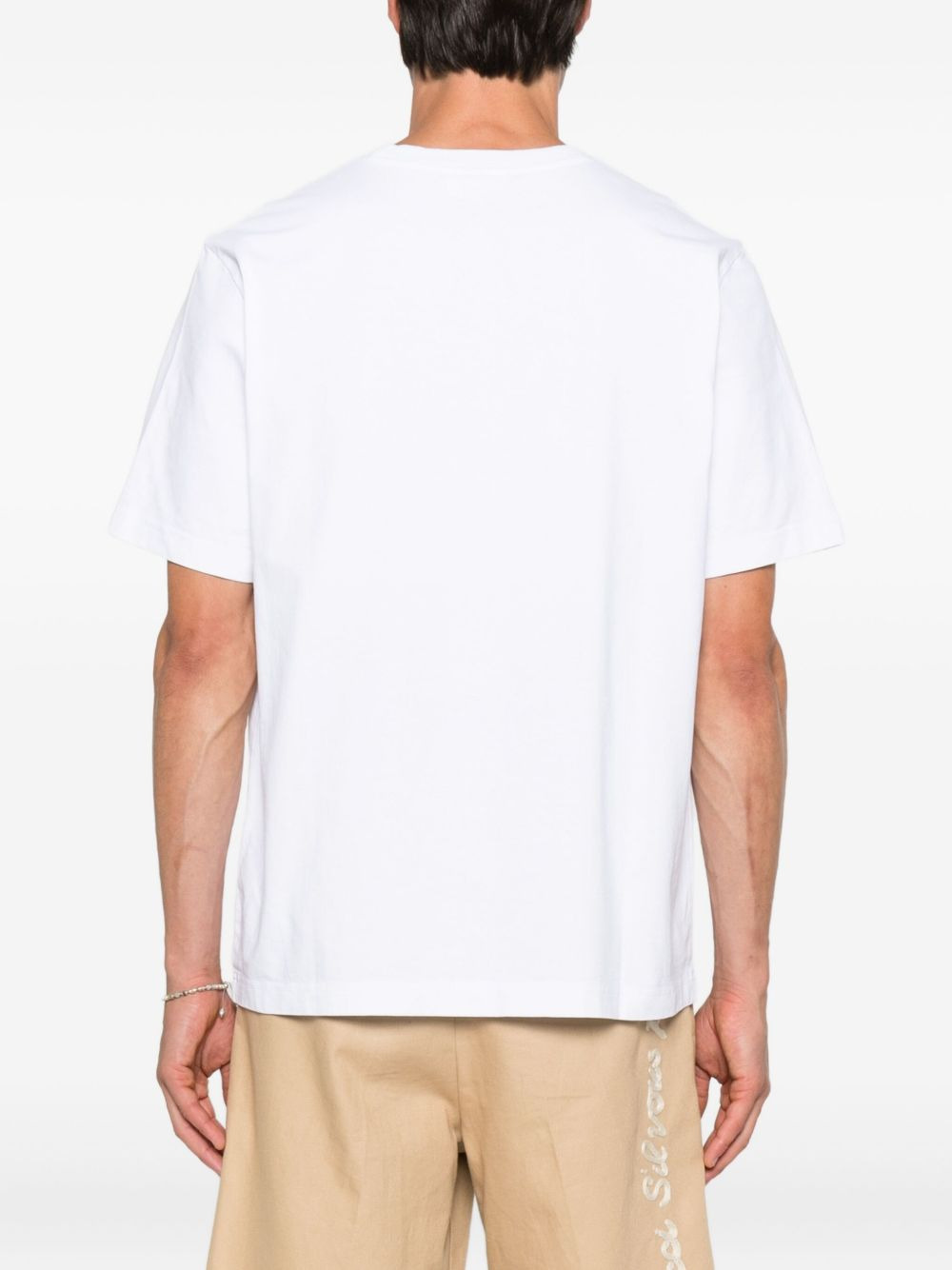 fox-embroidered cotton T-shirt - 3