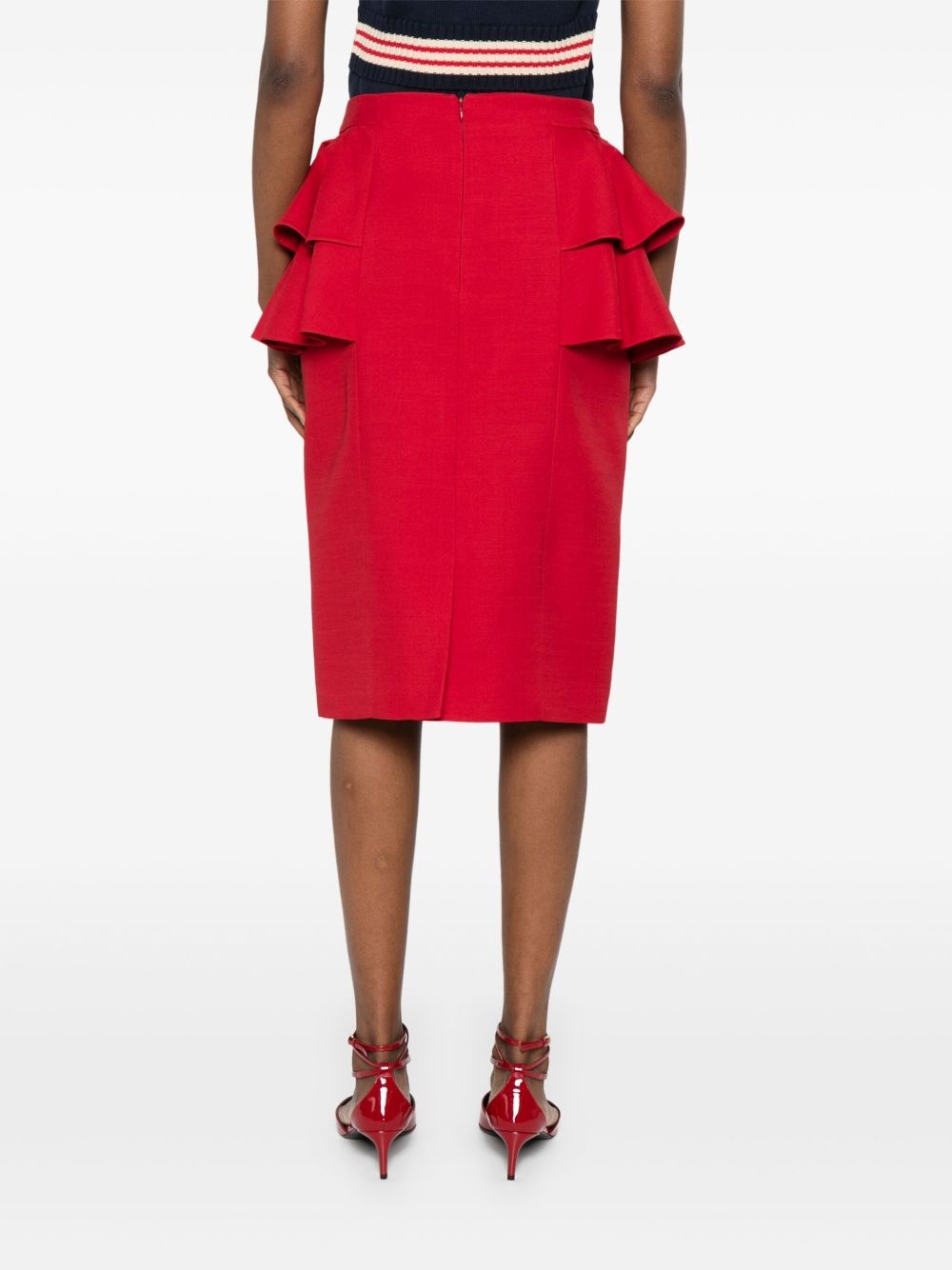 virgin wool-silk skirt - 4