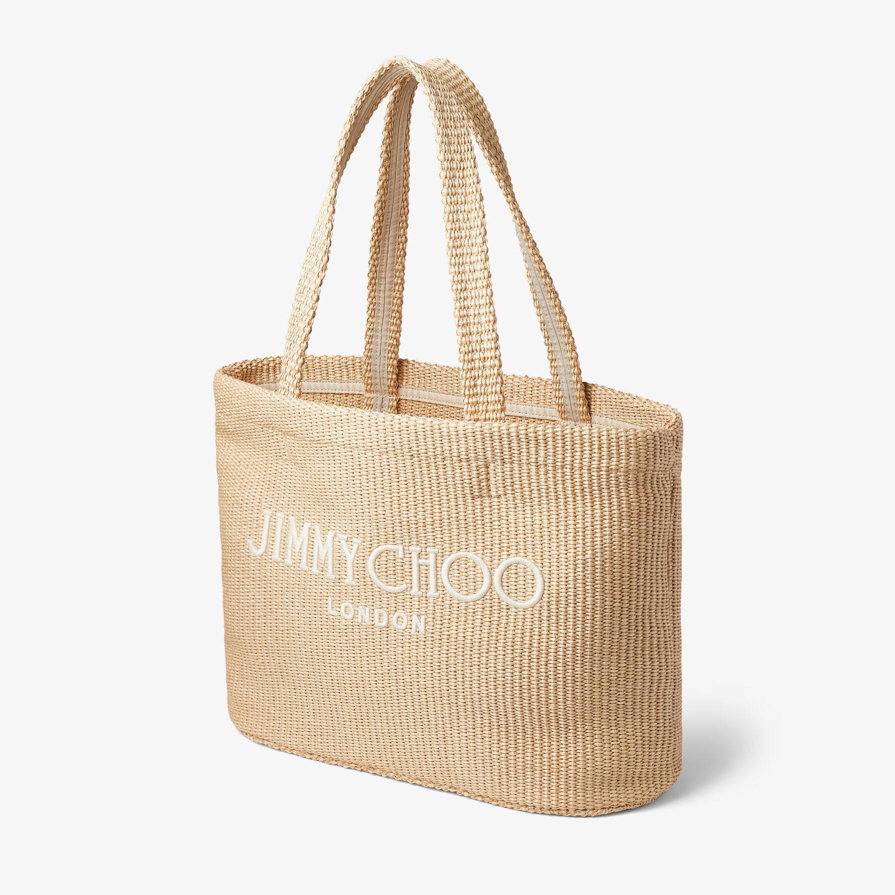 Beach Tote E/W
Natural Raffia Embroidered Tote Bag - 2