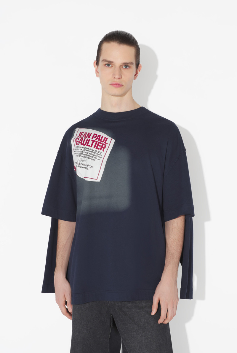 THE BLUE GAULTIER LABEL DOUBLE T-SHIRT 1