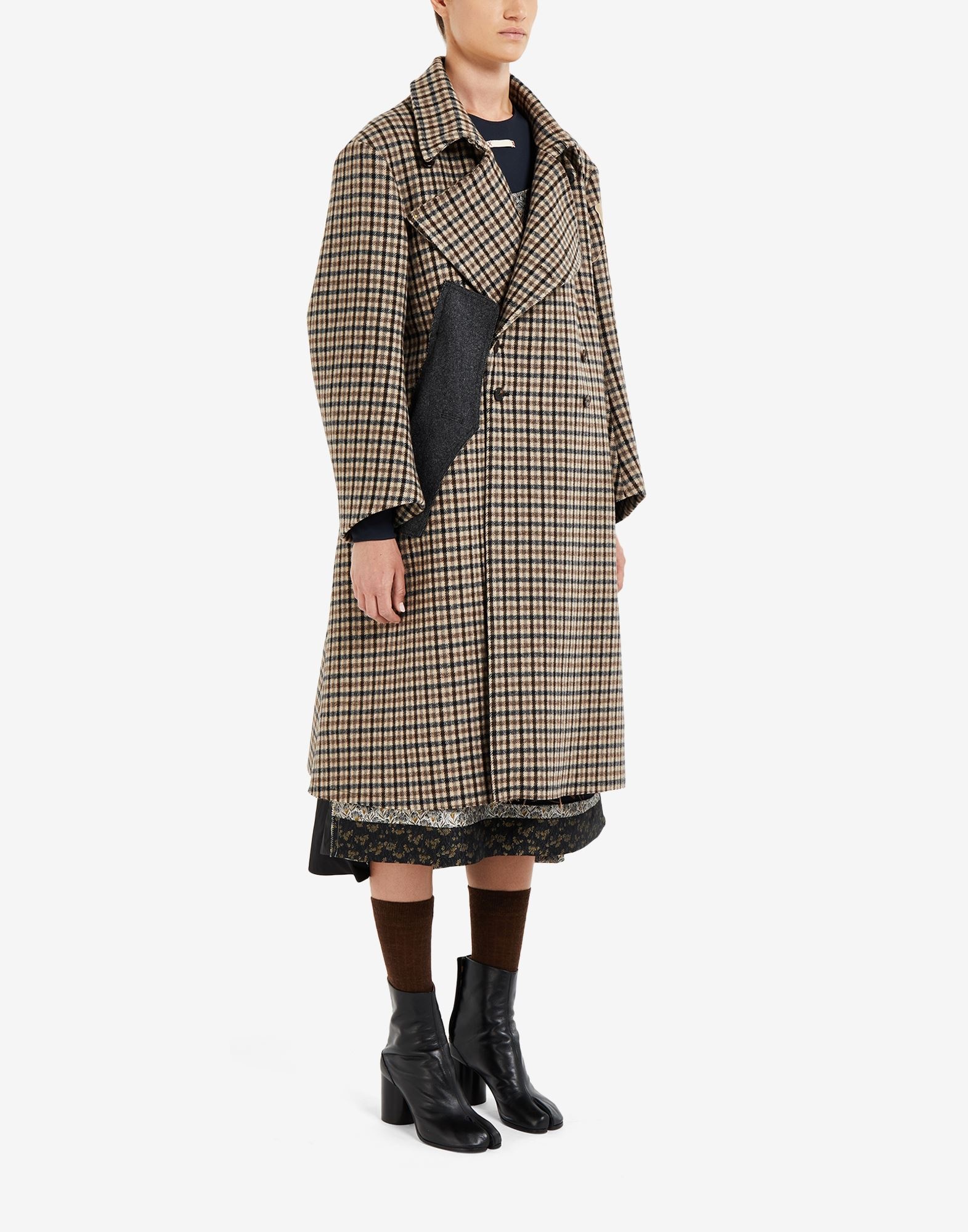 'Memory of' check trench coat - 3
