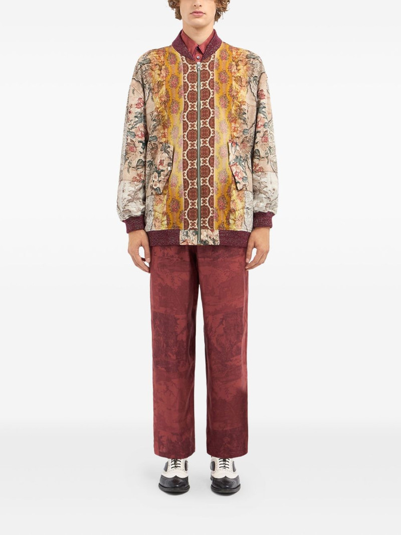 Pierre-Louis Mascia floral-panel bomber jacket outlook