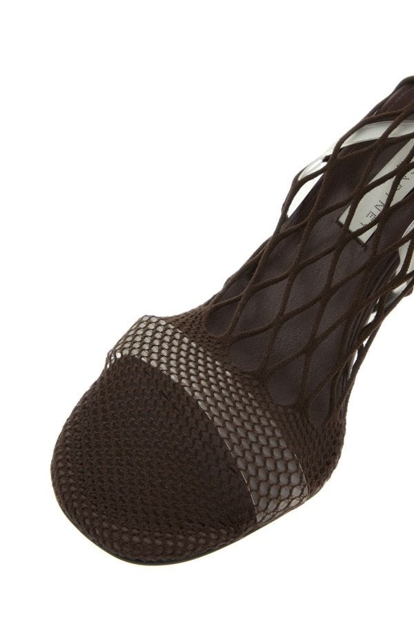 ロングブーツ Stella Mccartney Chocolate mesh Stella 100 boots Stella McCartney Skyla Stretch Thigh High Boot in Chocolate