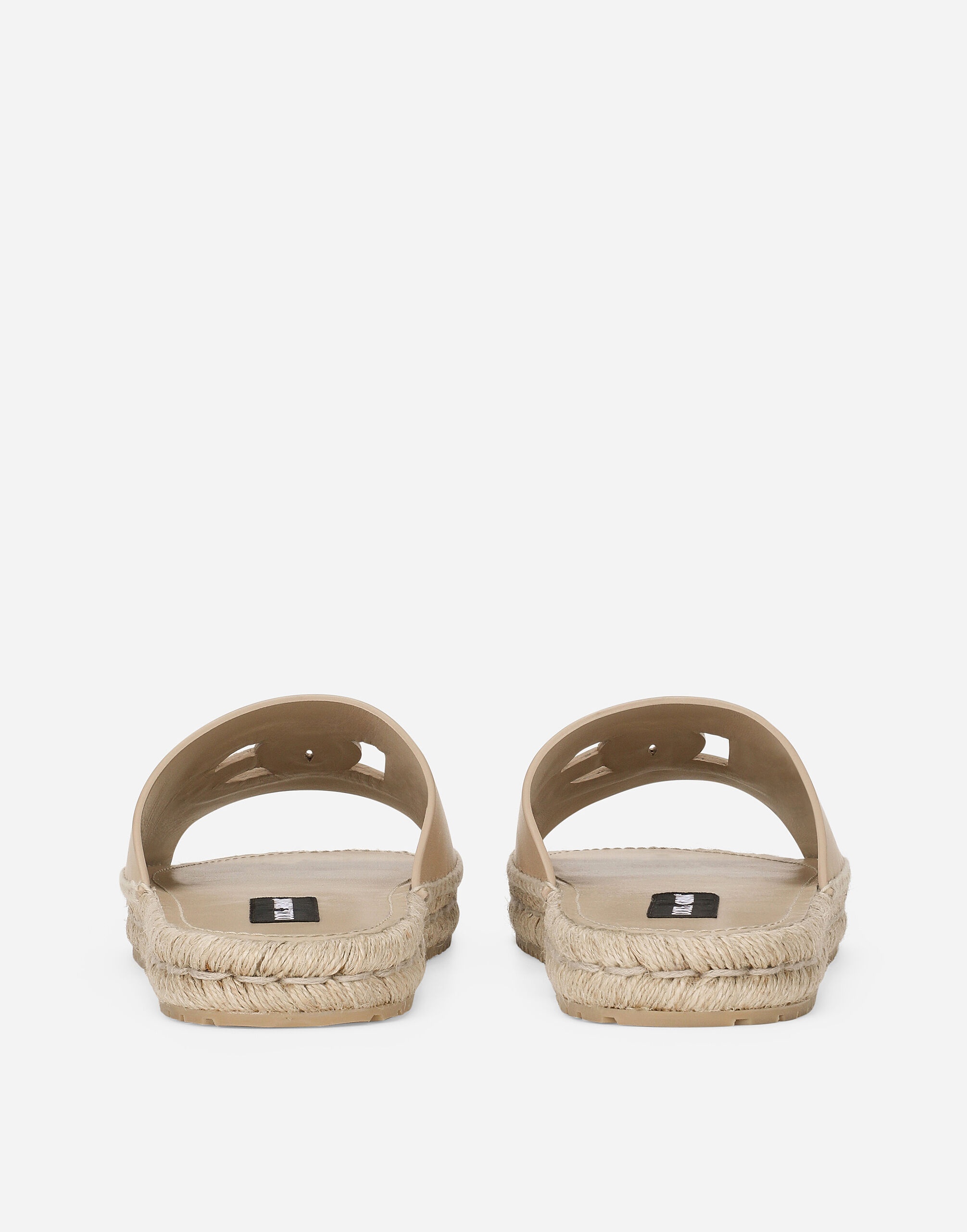 Calfskin espadrille sliders - 3