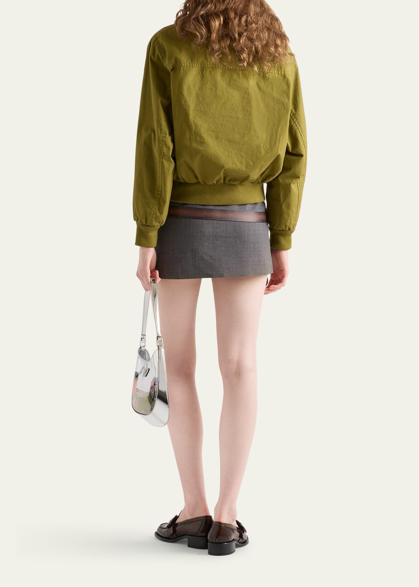Inset Belt Mini Wool Skirt - 3