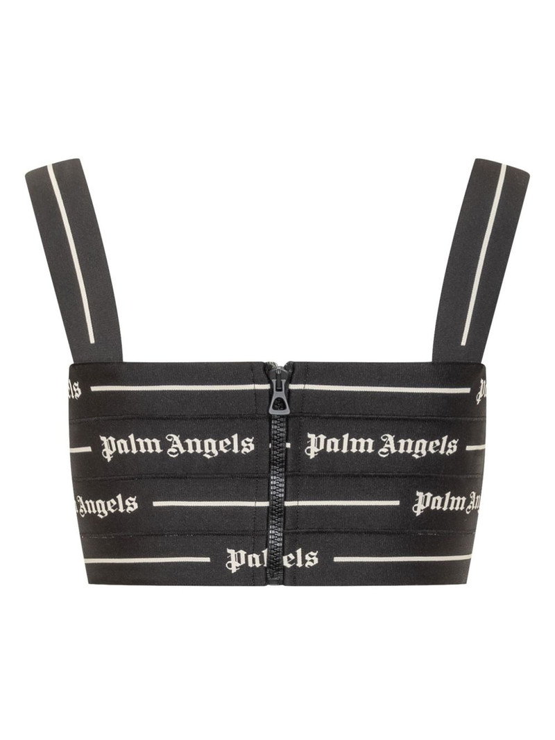 Palm Angels logo-tape crop top outlook