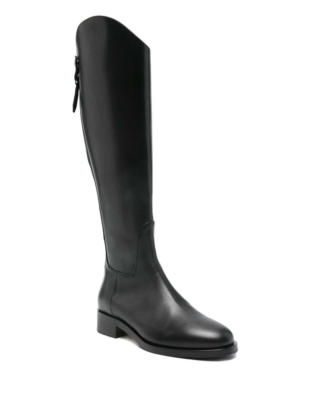 zip-detailng leather boots - 2