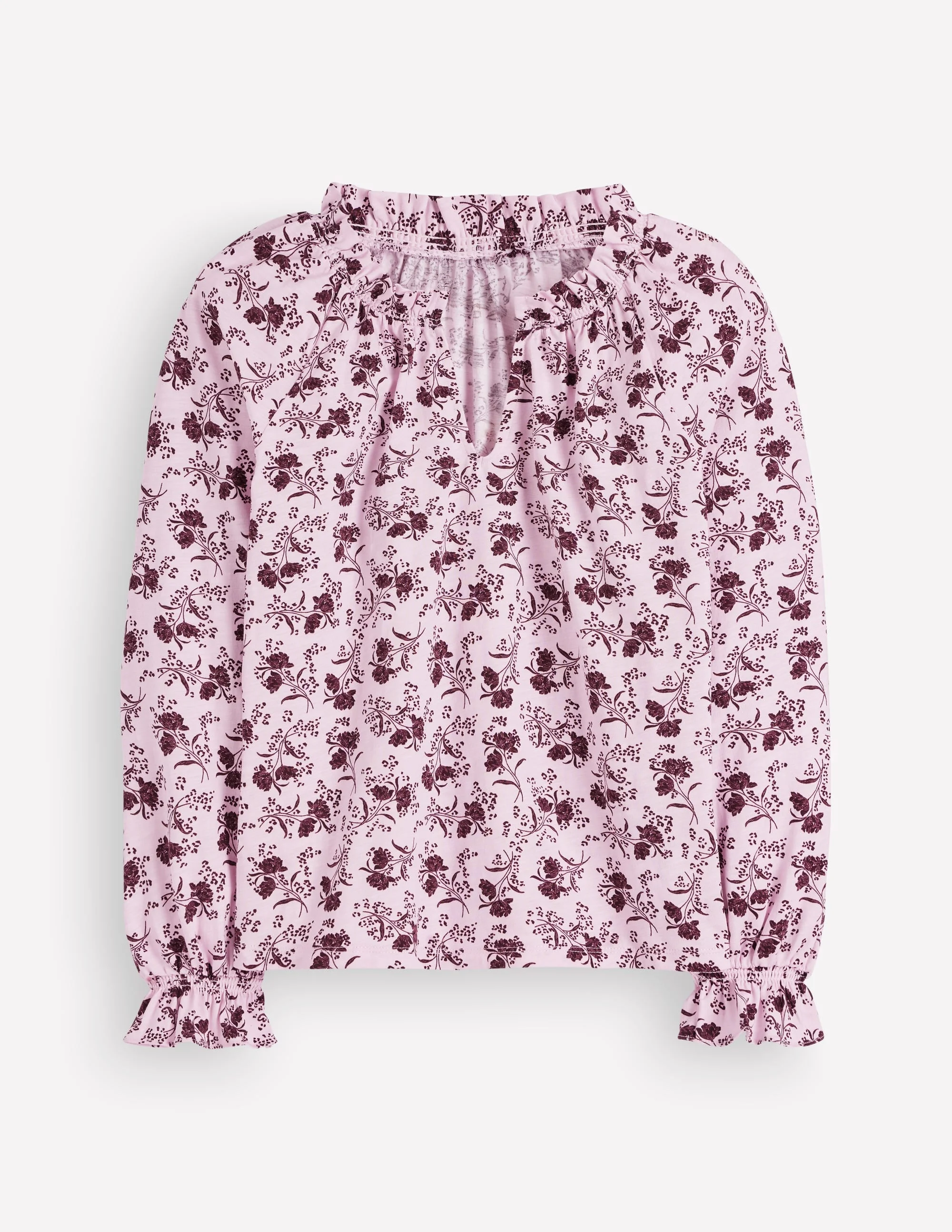 Pia Ruffle Detail Top-Light Lilac, Enchanted Springs - 1