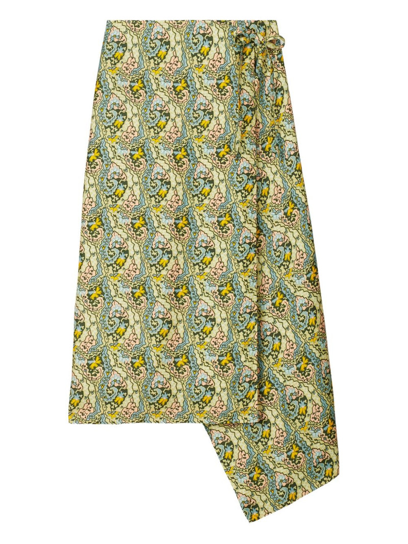printed asymmetric skirt 1