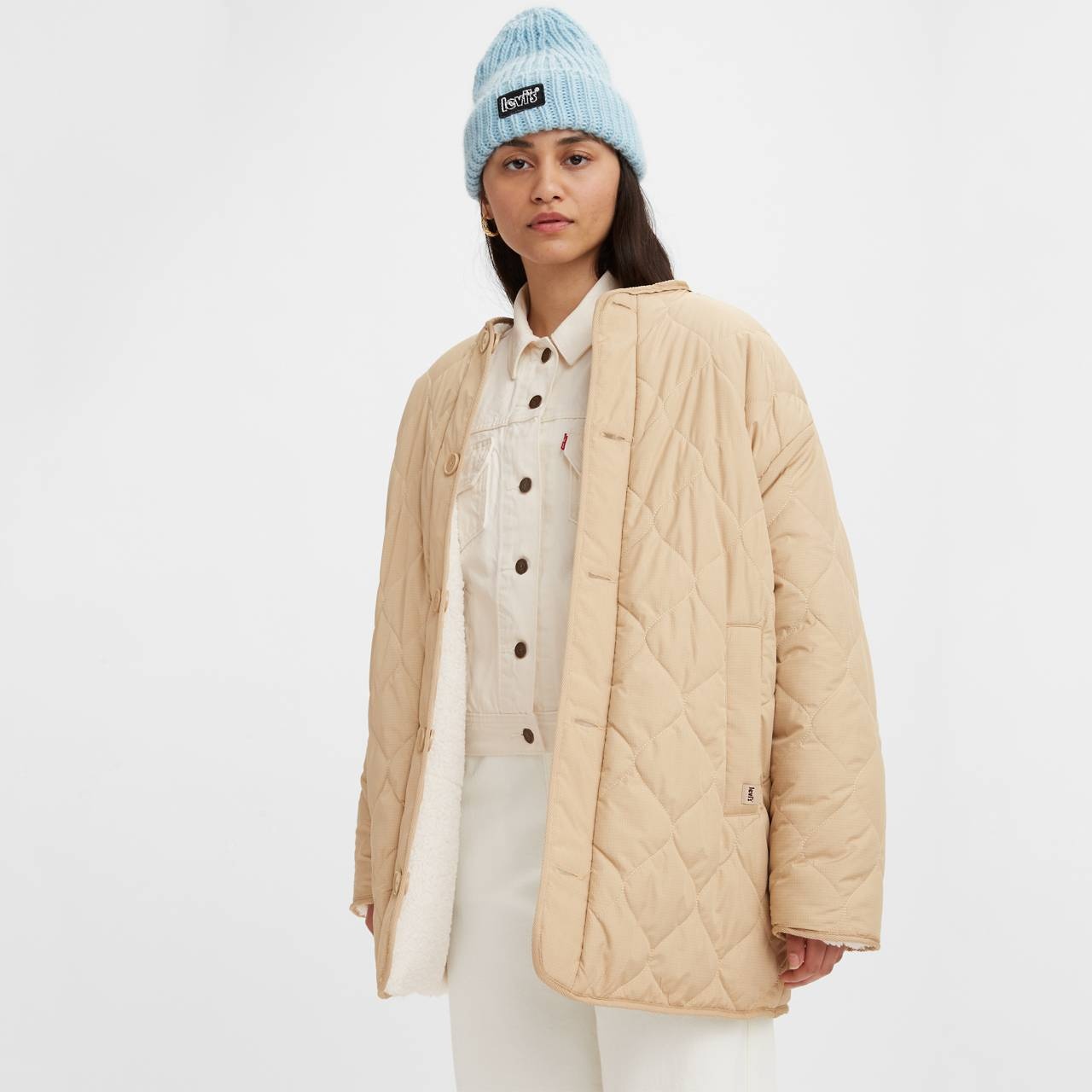 MARLOWE OVERSIZED REVERSIBLE SHERPA JACKET - 4