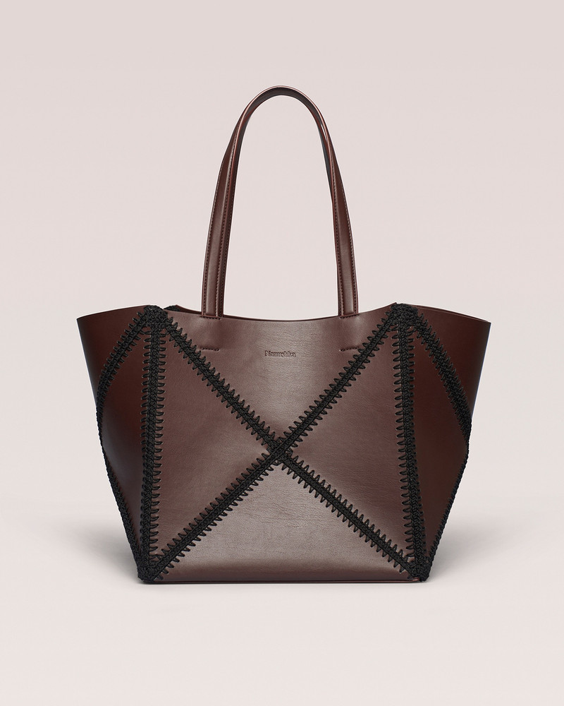 THE ORIGAMI TOTE - Tote bag - Dark brown/Black 1