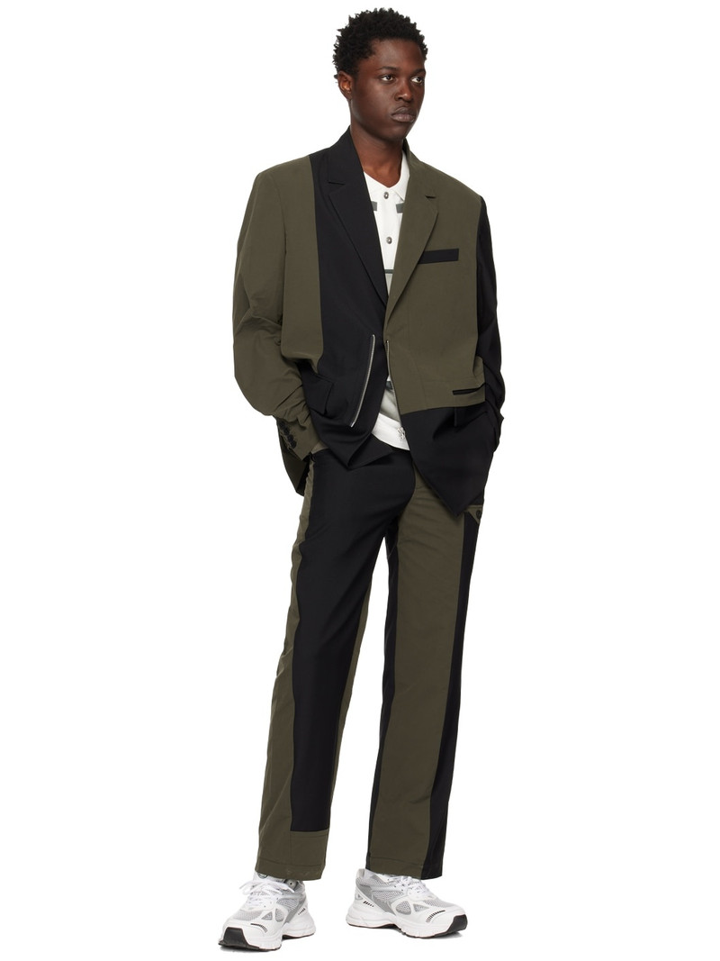 FENG CHEN WANG White & Gray Deconstructed Polo outlook