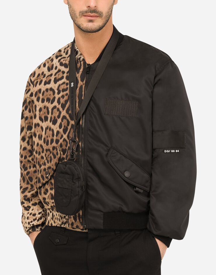 Leopard-print cotton and nylon jacket - 6