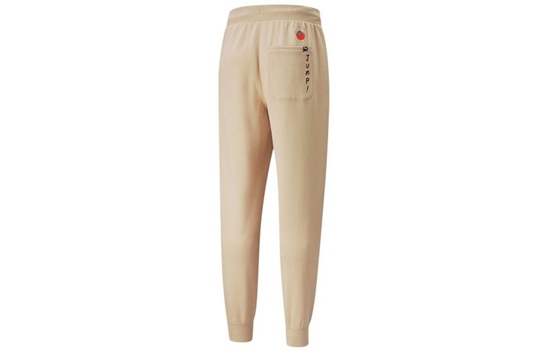PUMA PUMA Logo Club Sweatpants 'Beige' 533202-20 outlook