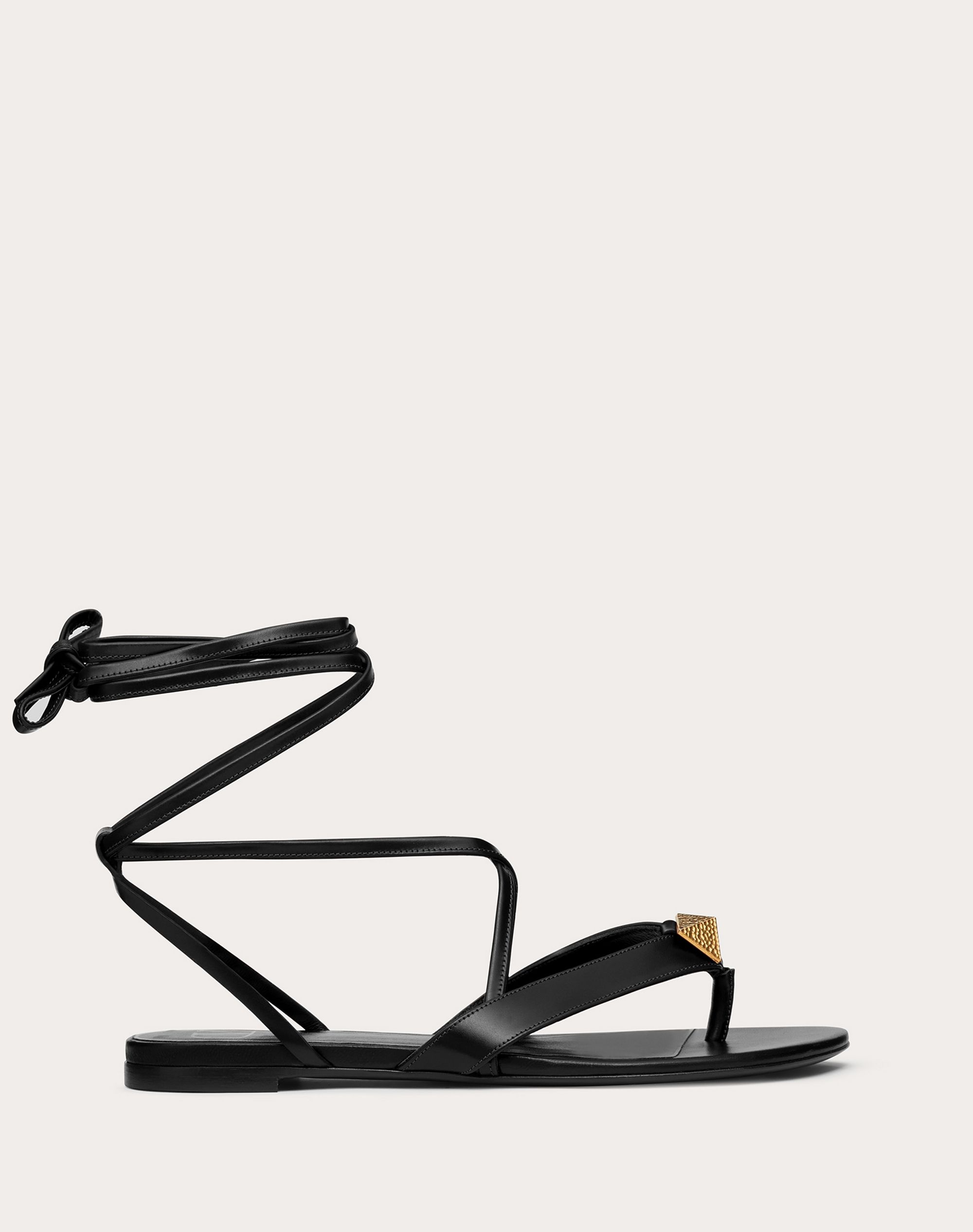 Roman Stud Flat Flip Flop Sandal in calfskin - 1