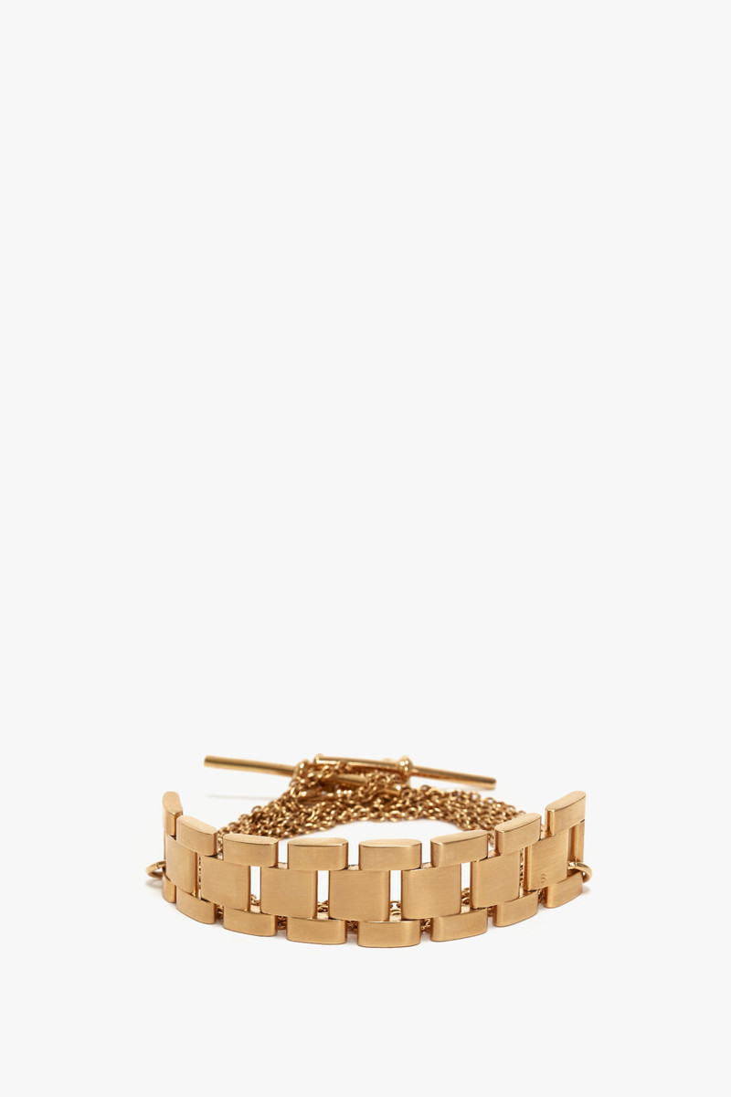 Exclusive Chain Wrap Necklace In Brushed Gold 1