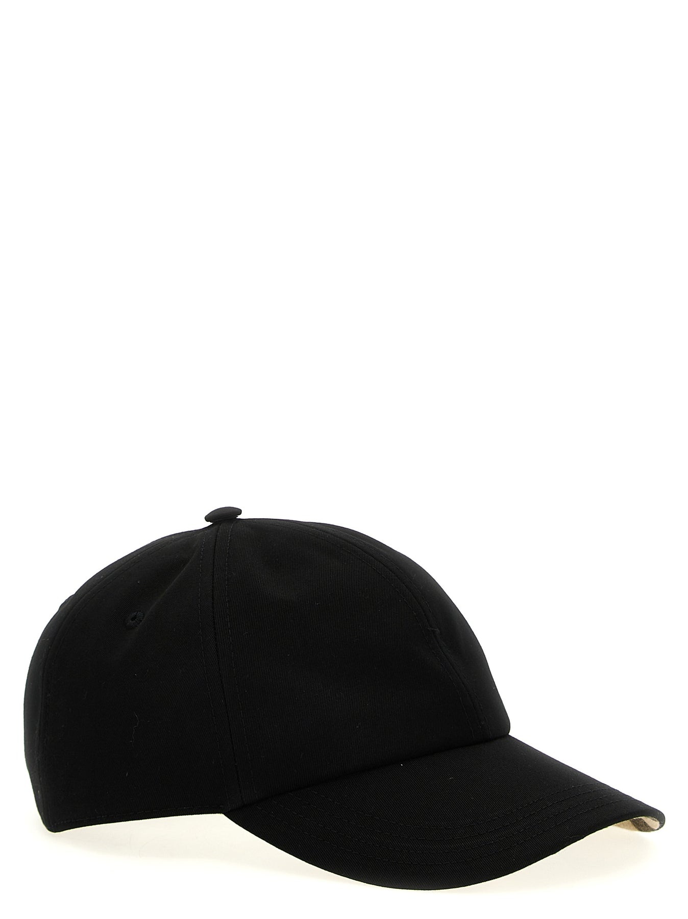 Check Print Inner Cap Hats Black - 2