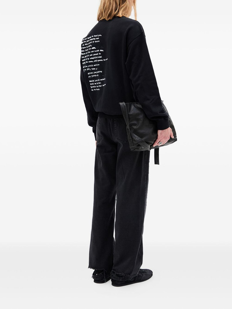 Ann Demeulemeester graphic-print brushed sweatshirt outlook
