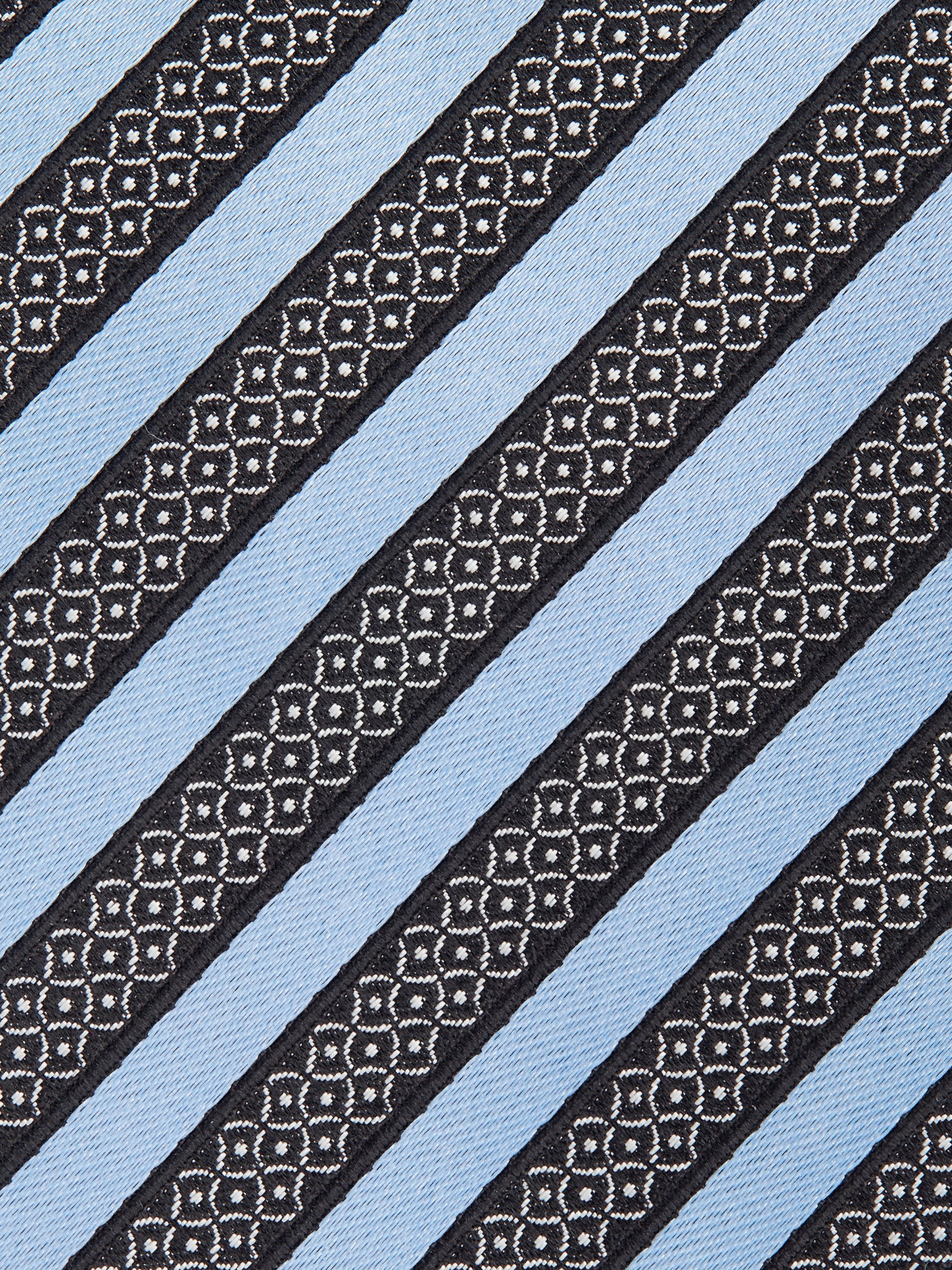 LIGHT BLUE SILK AND COTTON TIE - 2