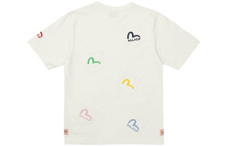 Palace X Evisu Multi Pocket T-Shirt Egret Logo T-Shirt 'White' P21EVTS001 - 2