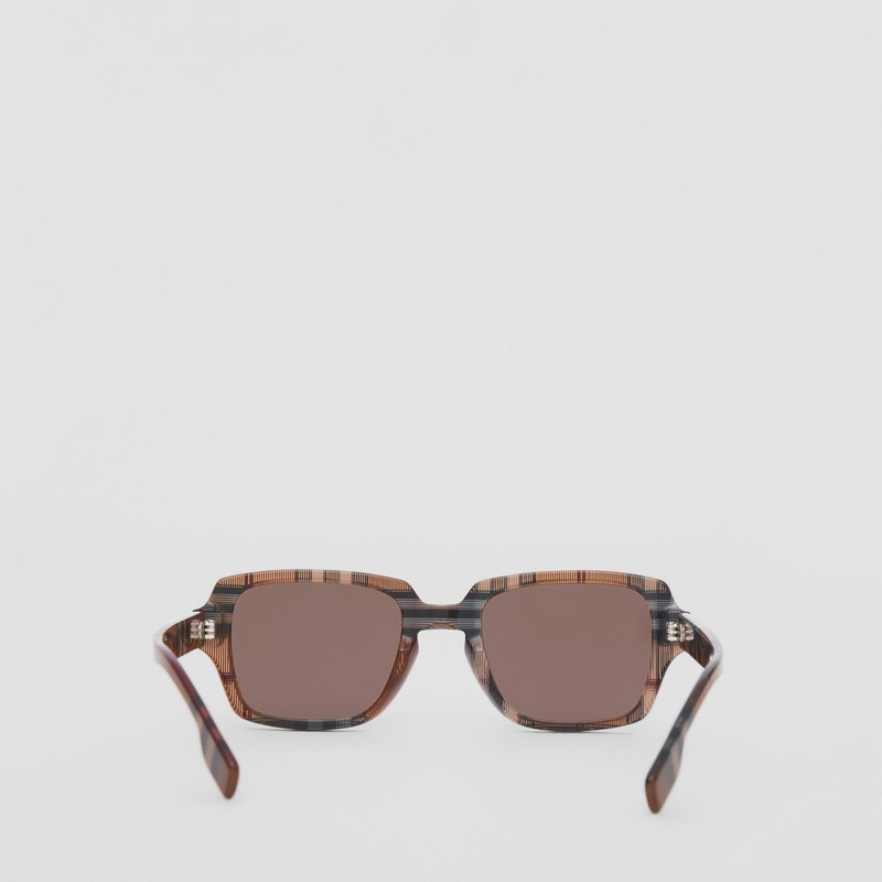 Check Rectangular Frame Sunglasses 6