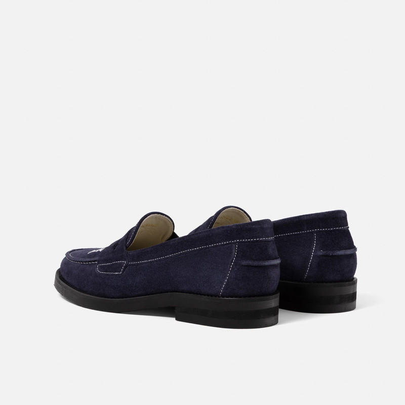 Wilde NY Navy Suede Penny Loafer - Women's 6