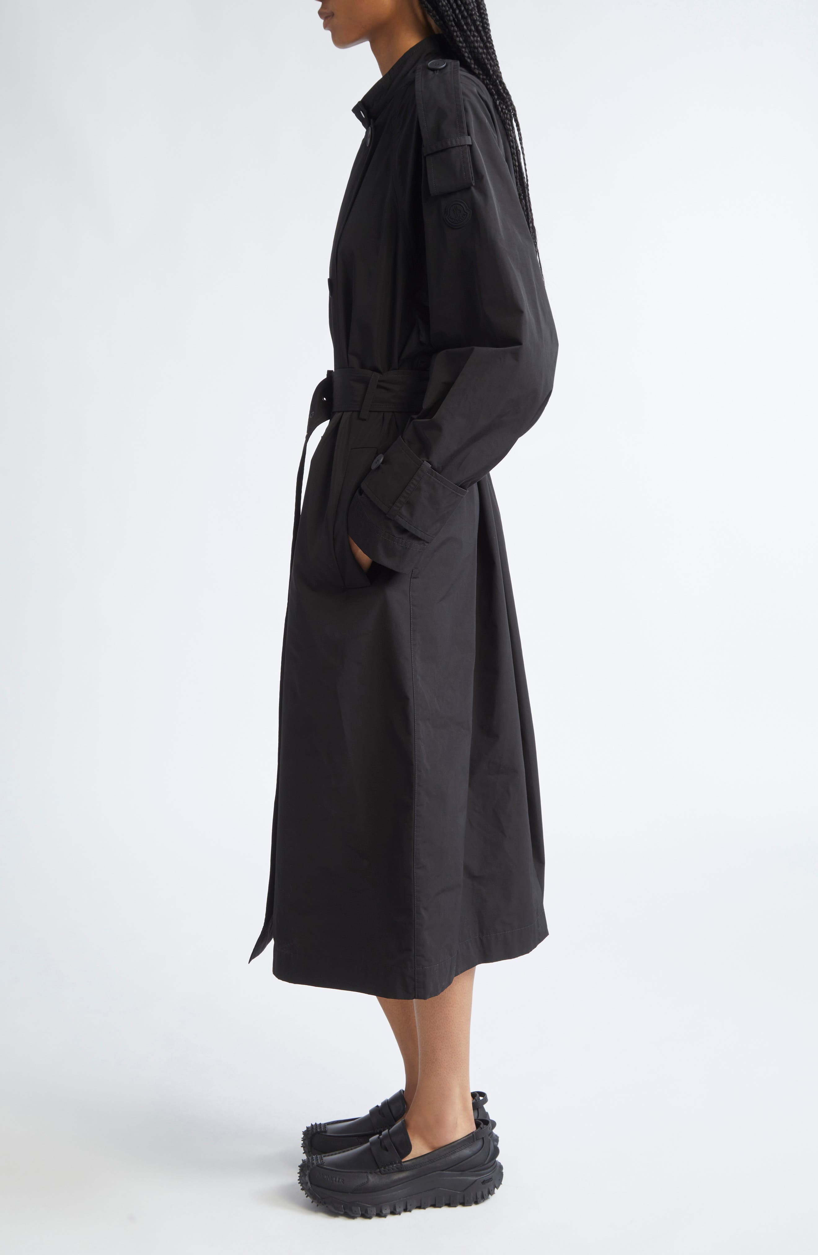 Moncler Trevoux Trench Coat in Black at Nordstrom - 3