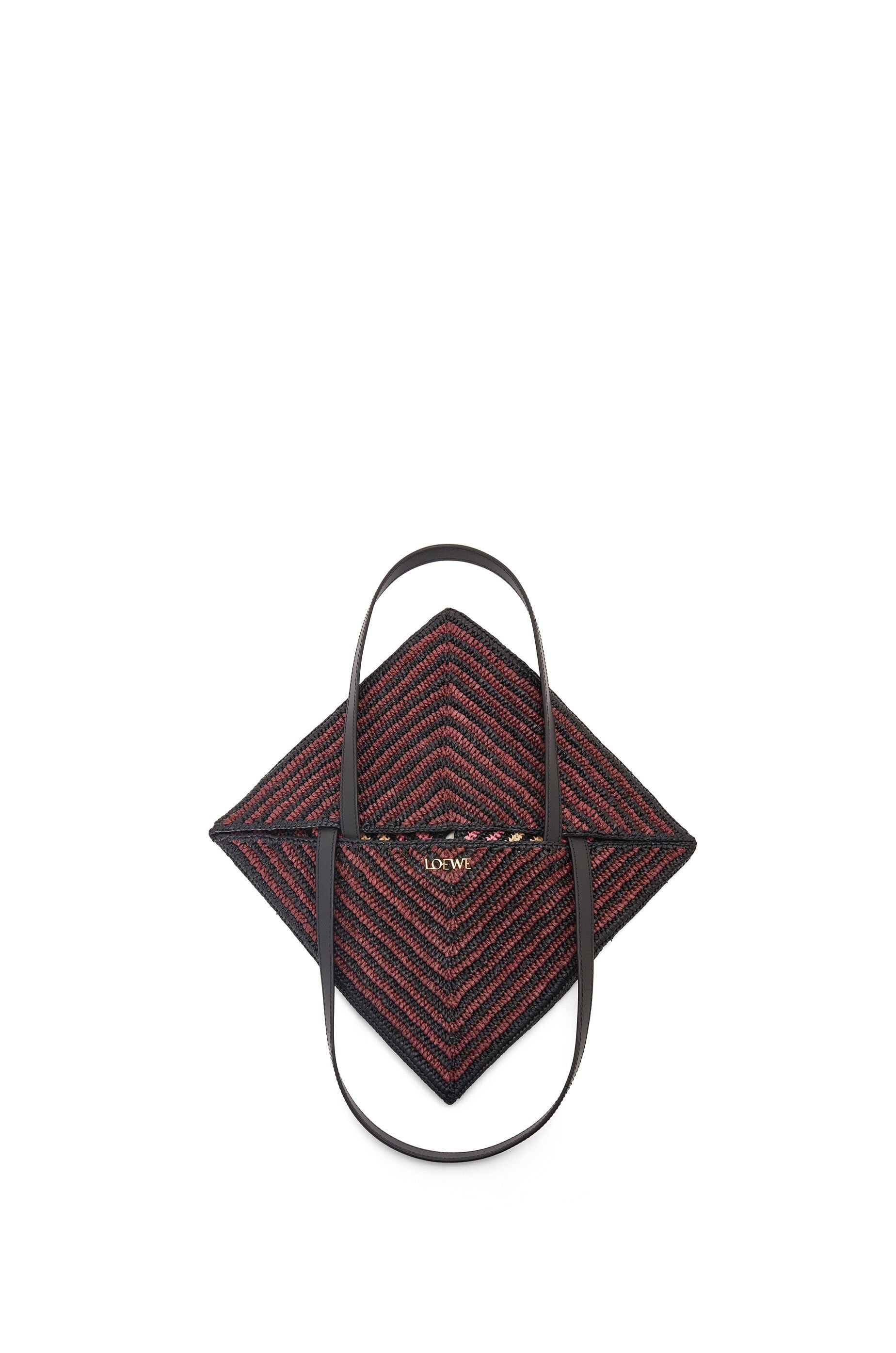 Puzzle Fold Tote in raffia - 8