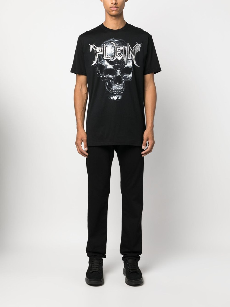PHILIPP PLEIN logo-patch round-neck T-shirt outlook