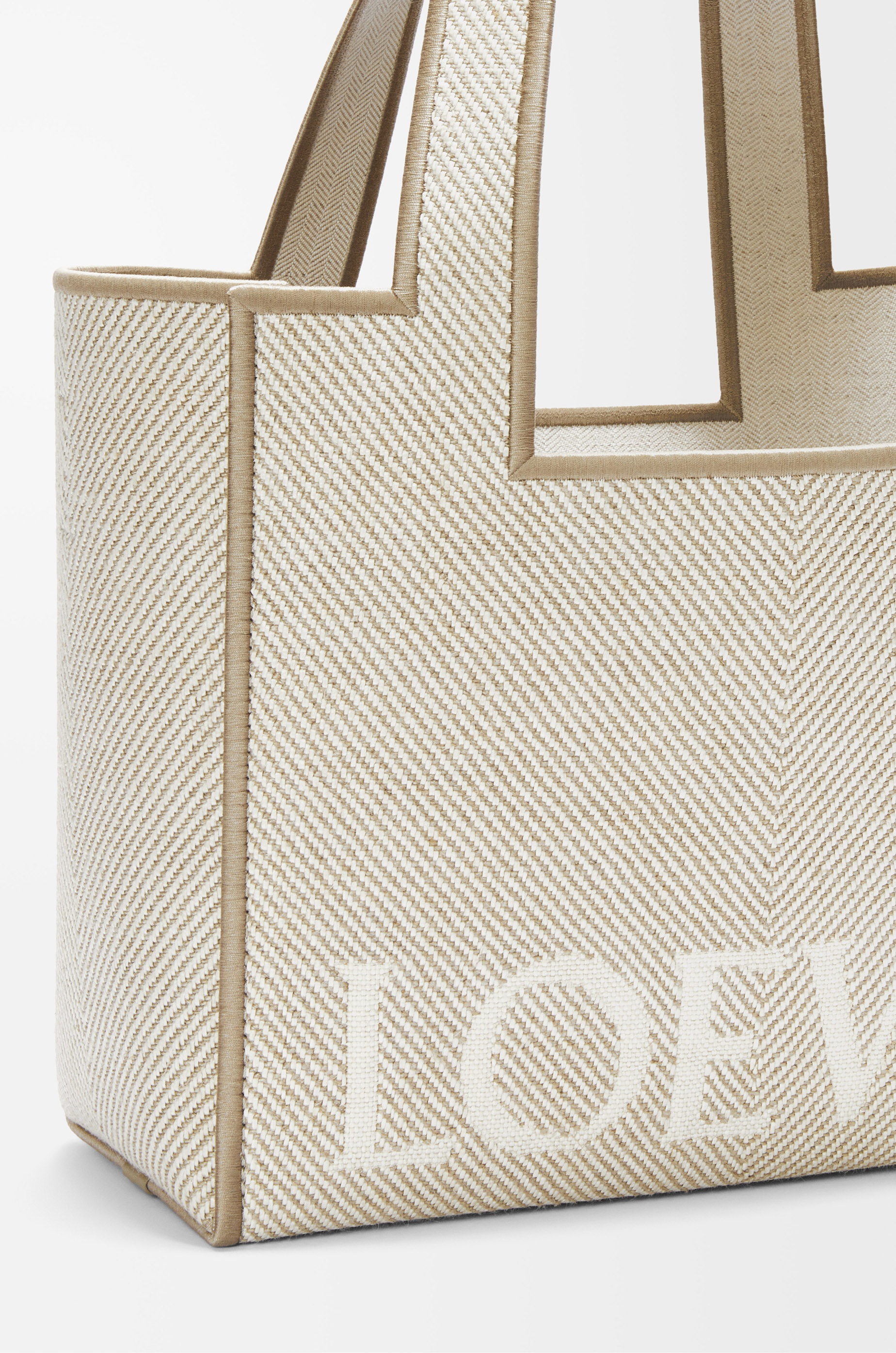 Medium LOEWE Font tote in jacquard canvas - 7