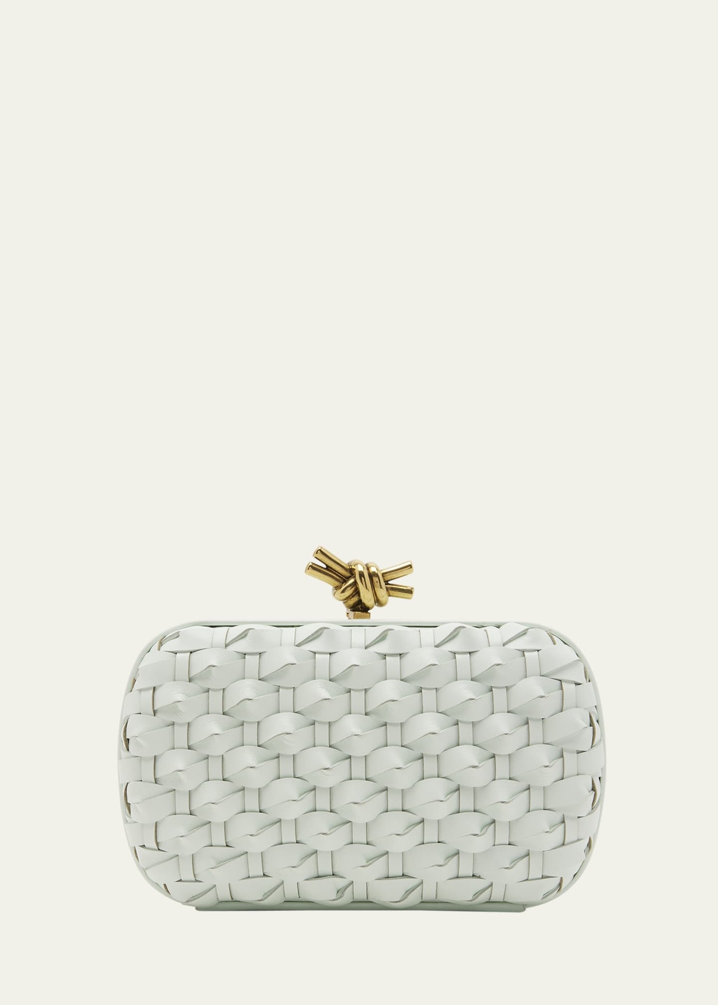 Knot Wove Leather Minaudiere - 1