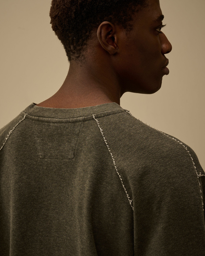 Heavy Jersey Plated Crewneck Sweatshirt 6