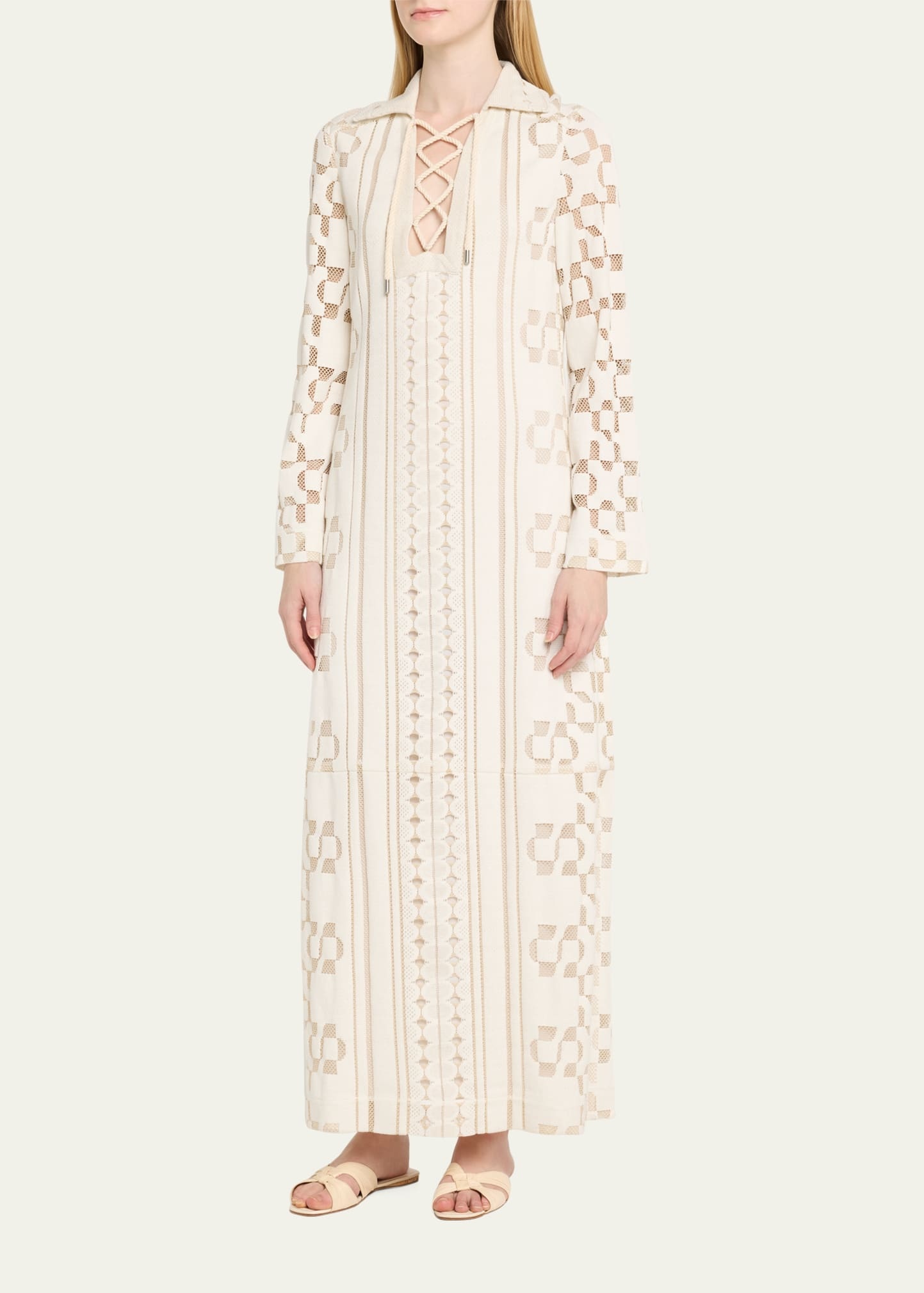 Wiliama Lace-Up Maxi Dress - 4