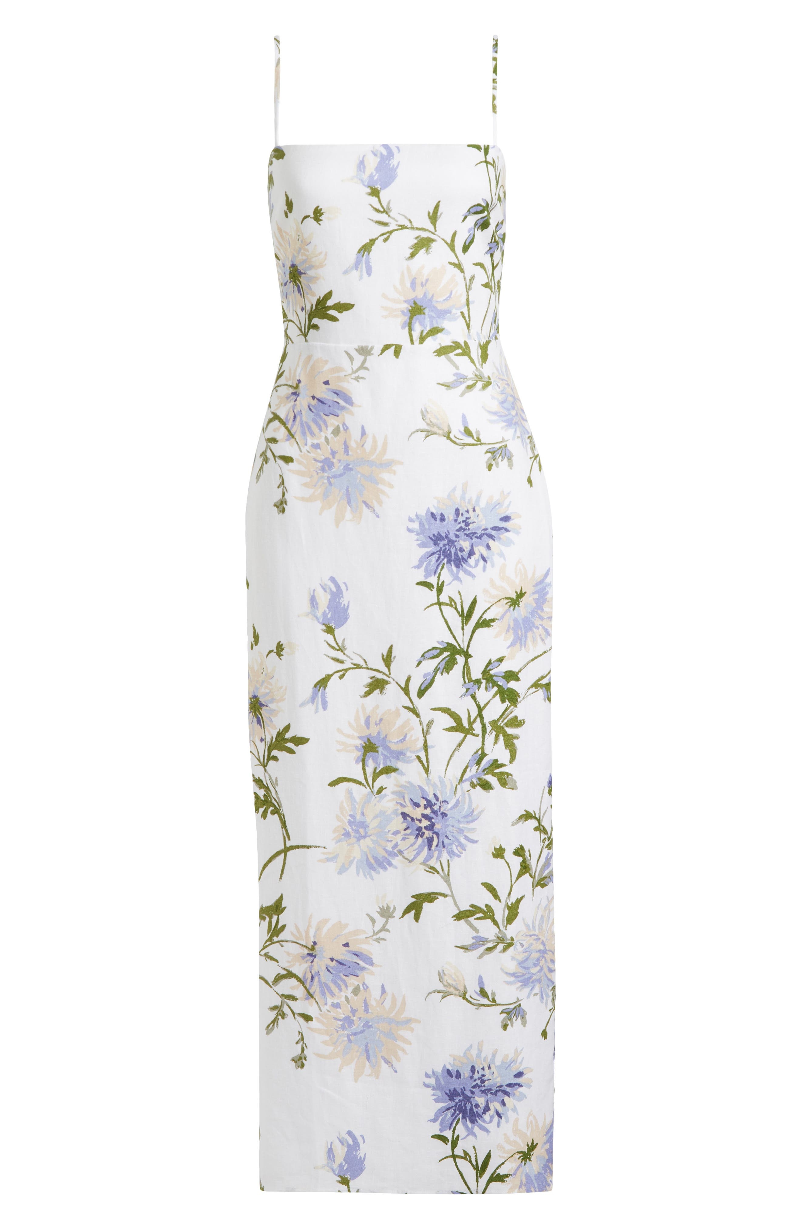 Reformation Frankie Print Linen Dress in Serenity at Nordstrom - 5