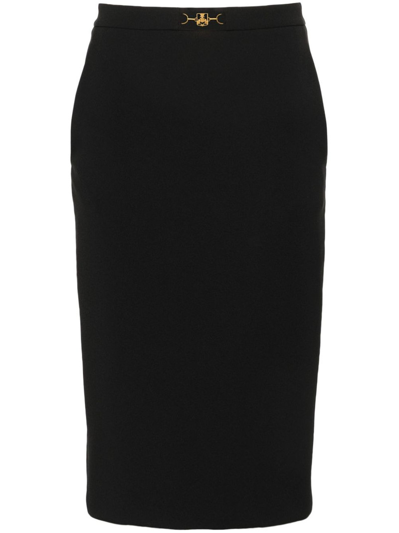 logo-plaque pencil midi skirt 1