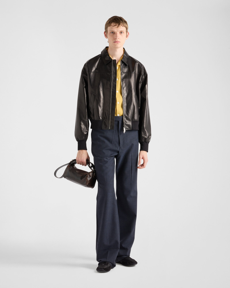 Prada Leather bomber jacket outlook