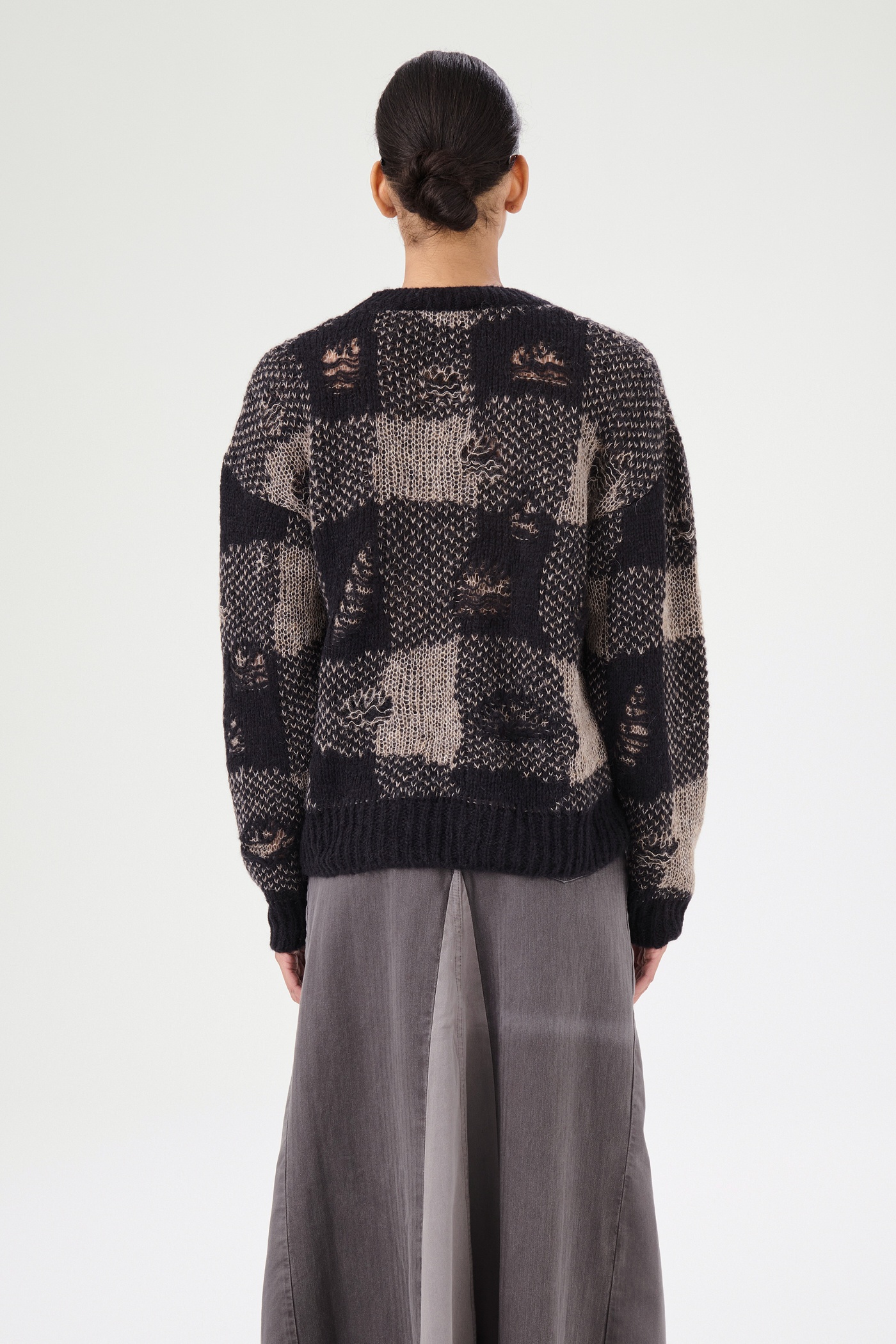Sonar Roundneck Black Destructive Gingham - 5