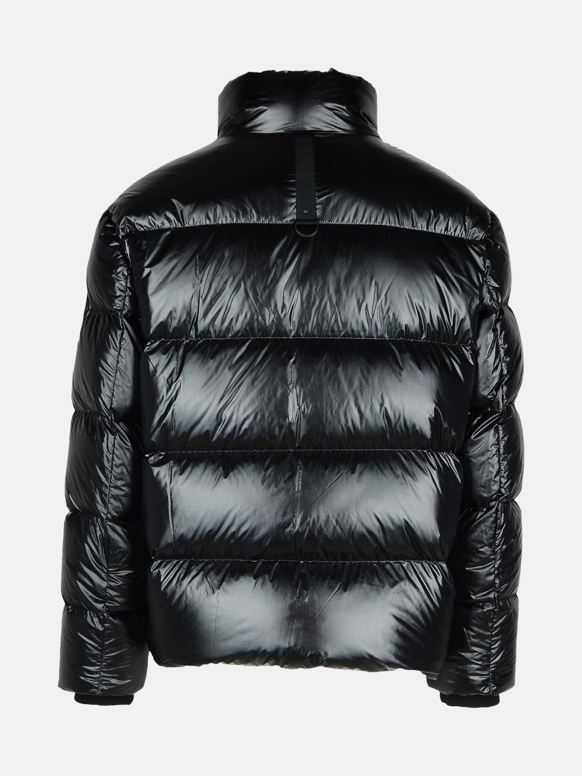 'KINGS' BLACK NYLON DOWN JACKET - 3