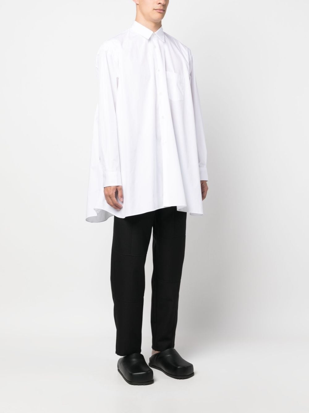 side-slits cotton shirt - 3