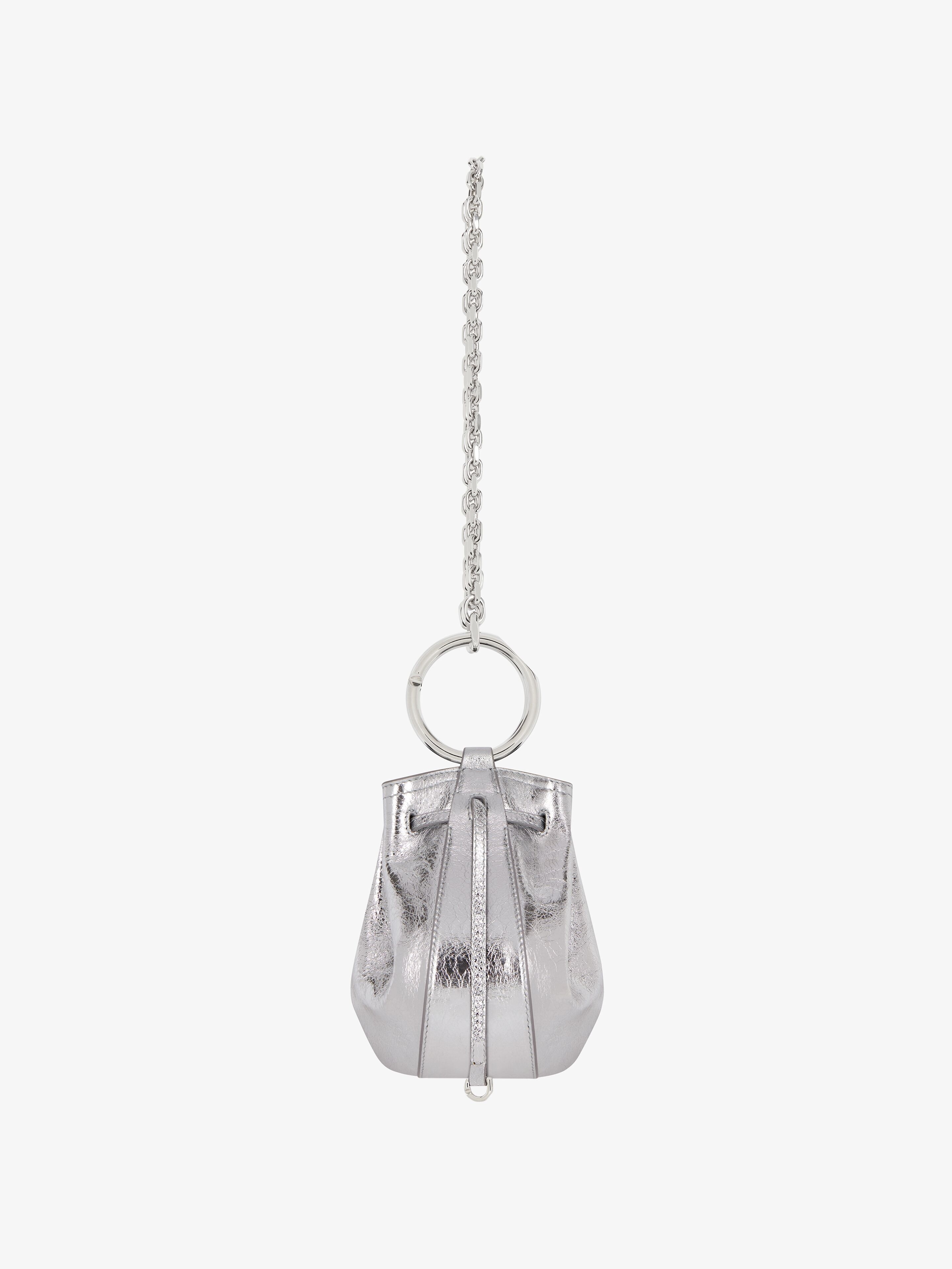 MINI PUMPKIN BAG IN LAMINATED LEATHER - 3