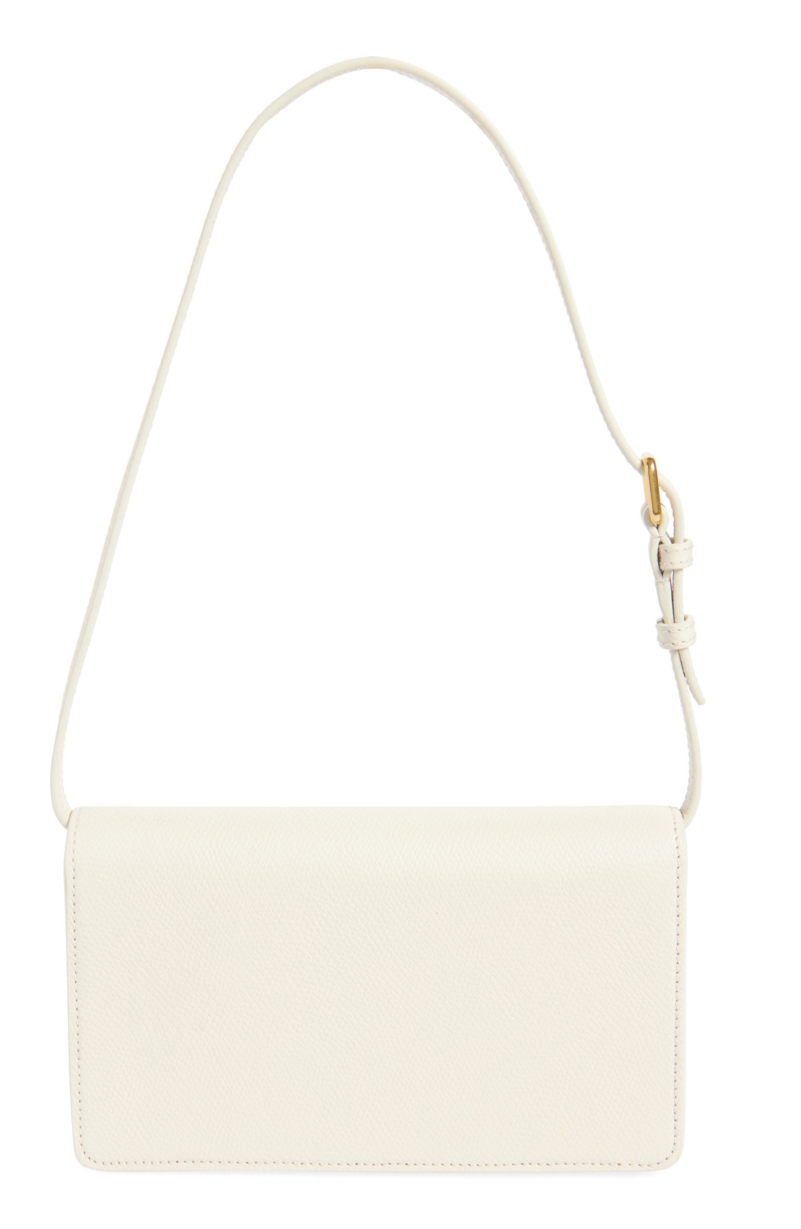 Valentino Garavani Mini VLOGO Leather Shoulder Bag in Light Ivory at Nordstrom - 4