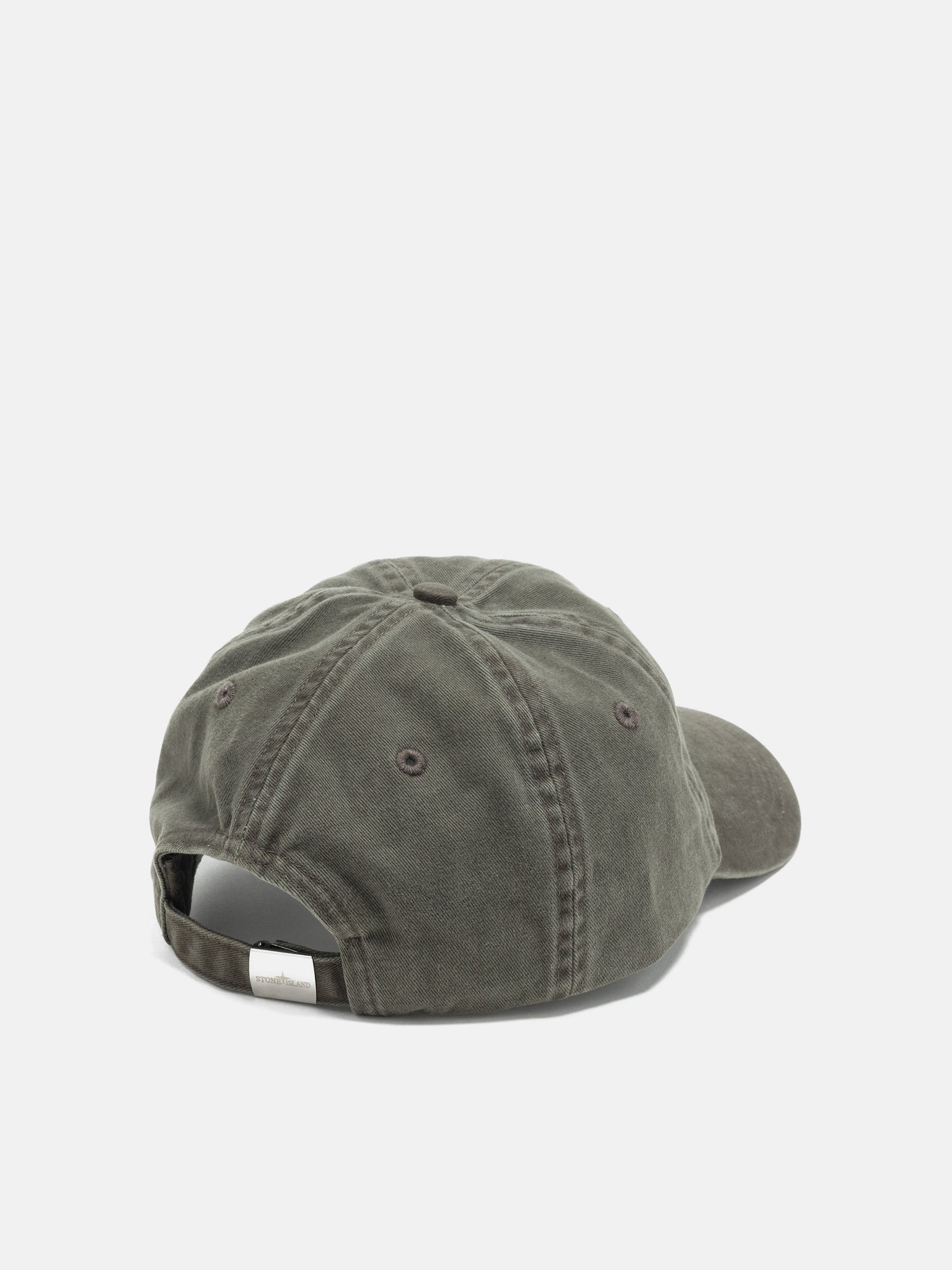 Brushed Cotton Gabardine Baseball Cap Military Green - 3