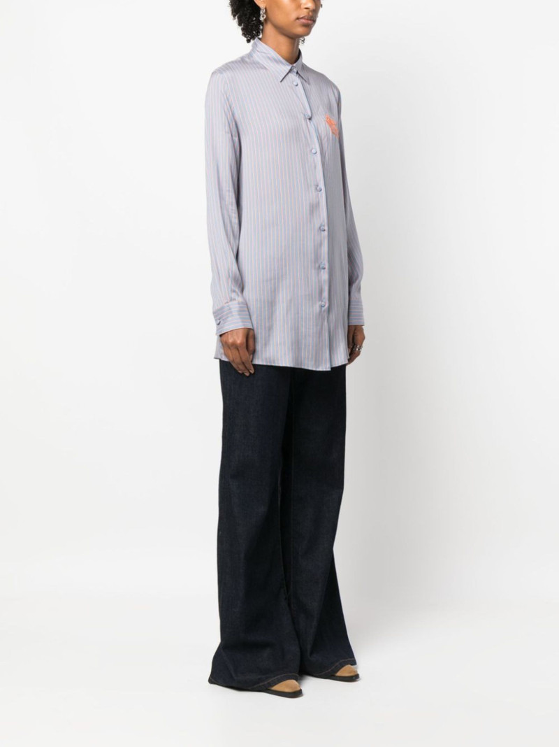 logo-embroidered silk shirt 3