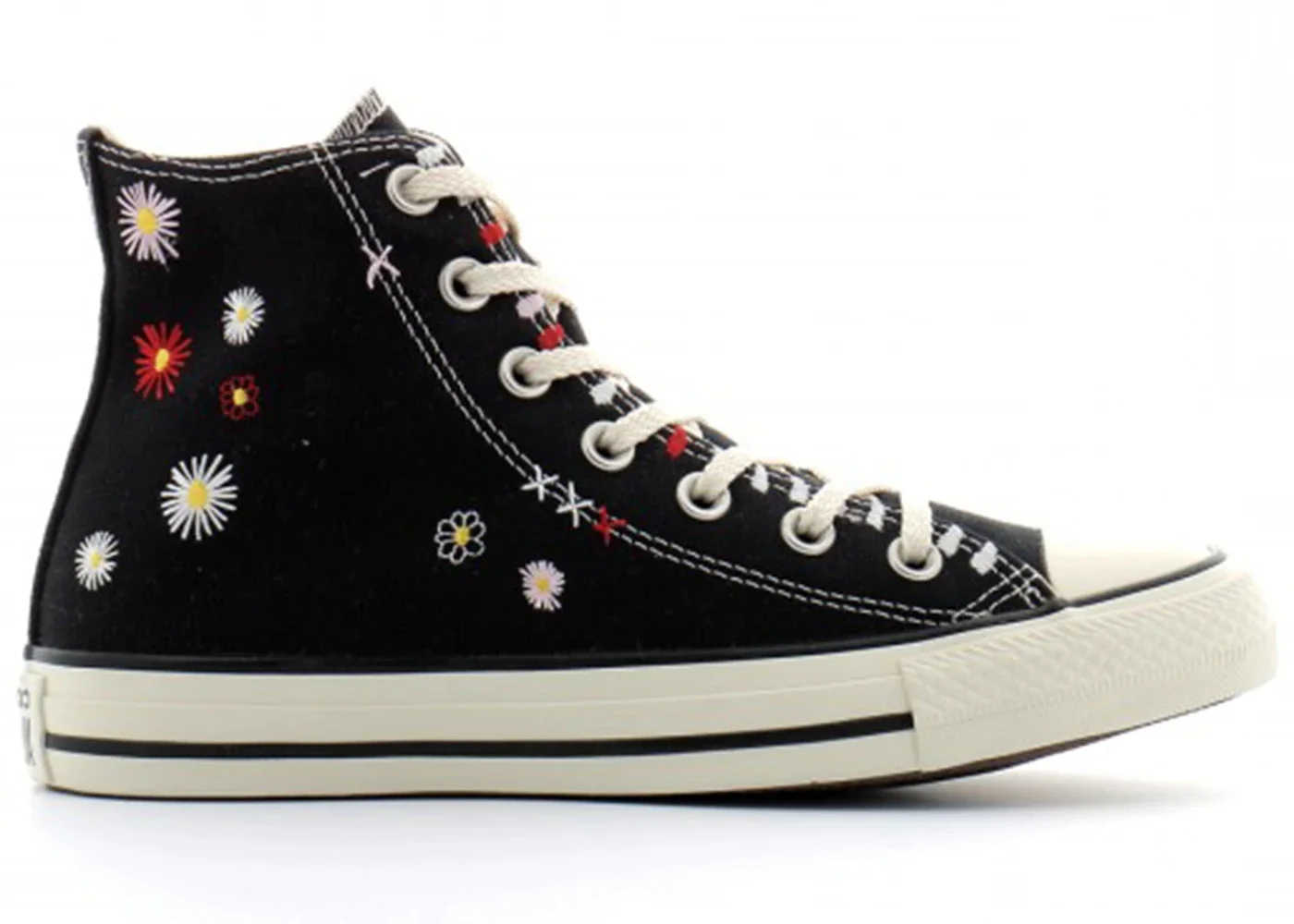 Converse Chuck Taylor All Star Hi Daisy Embroidery Black (Women's) - 1