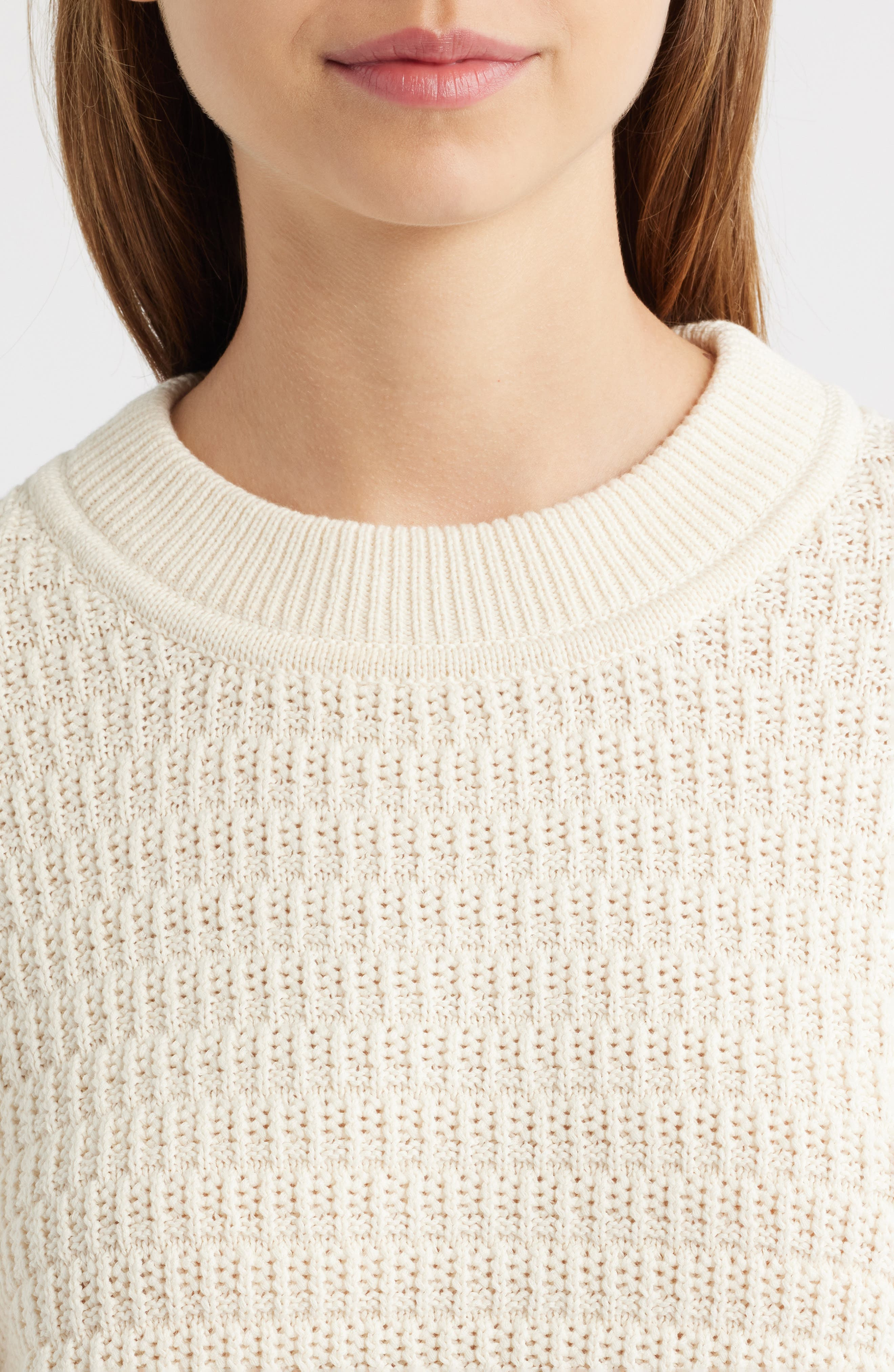 Reformation Collie Organic Cotton Crewneck Sweater in Gossamer at Nordstrom - 4